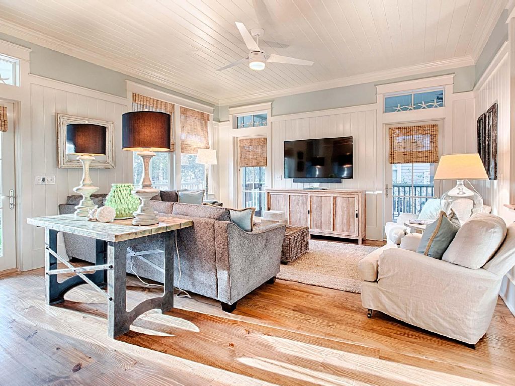 WaterColor Family Room - AFTER - Jennifer Taylor Design, Tallahassee, Florida