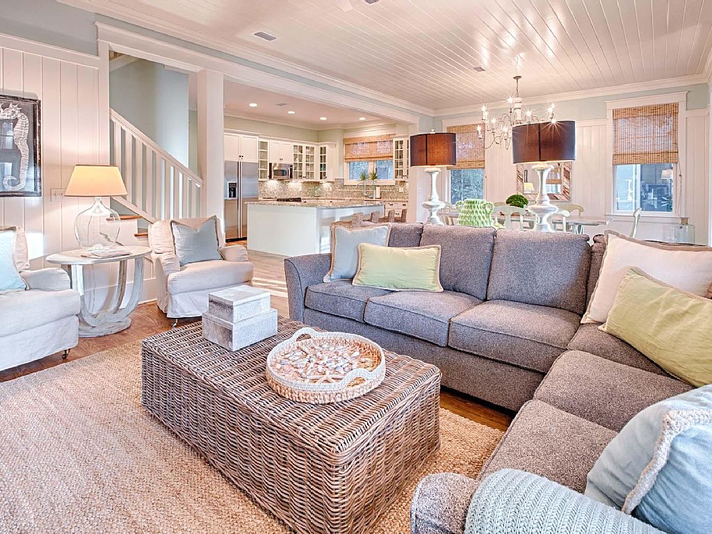 WaterColor Family Room - AFTER - Jennifer Taylor Design, Tallahassee, Florida