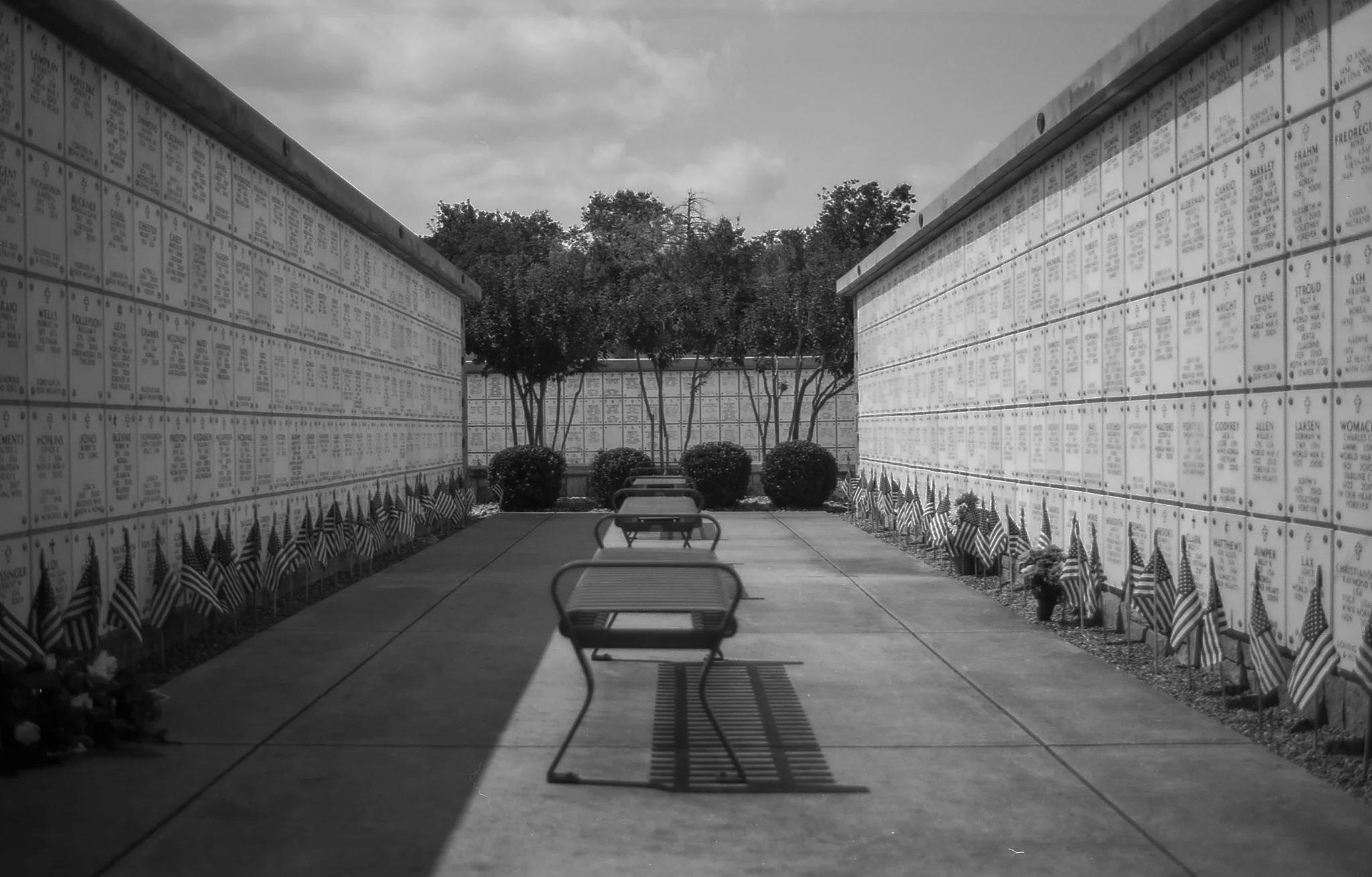 A portion of Columbarium Wall at the DFW VA National Cemetery.