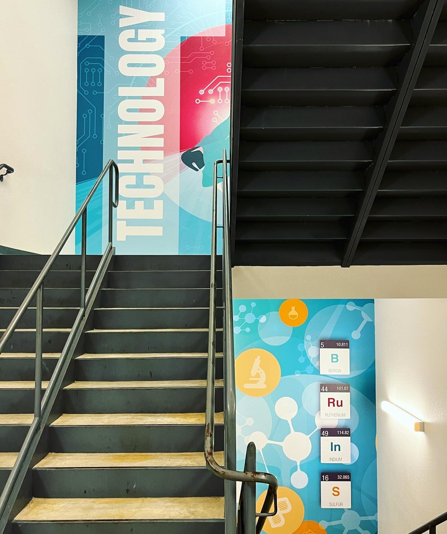 STEAM! Fun stairway collaboration with @prioritymarketing #print #design #creative