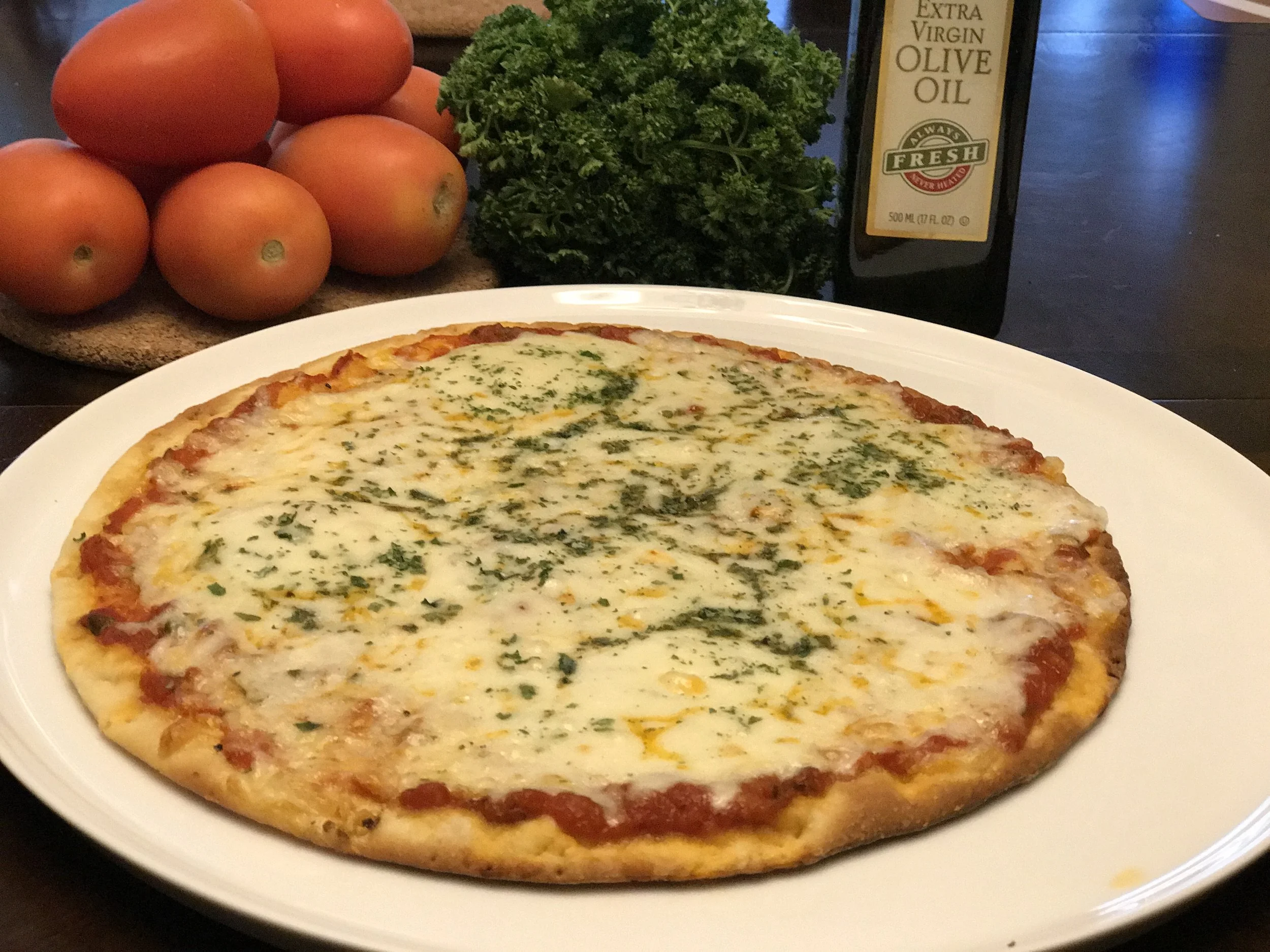 Olive oil Pizza.JPG