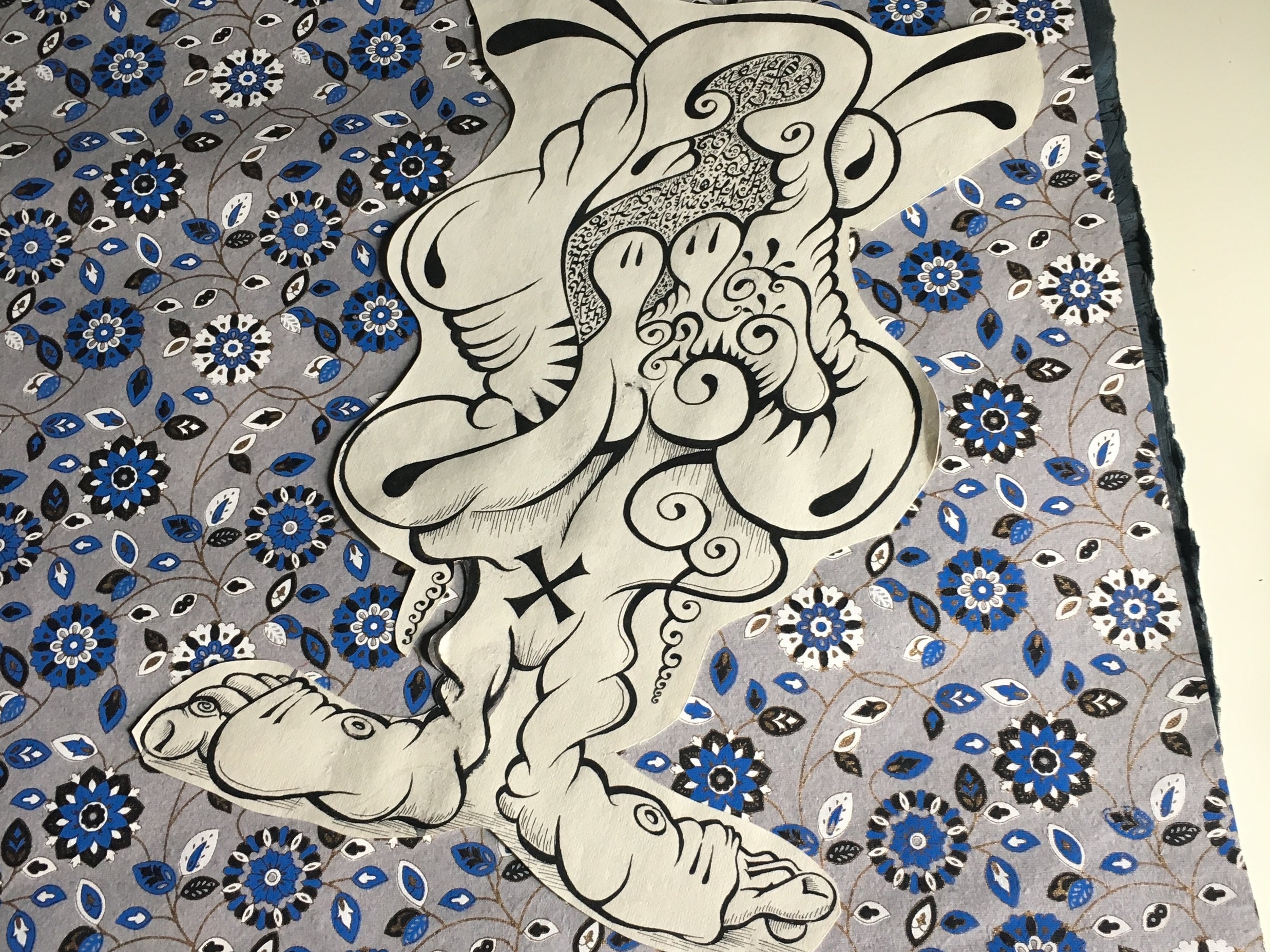 Checking my drawing out against different backgrounds.