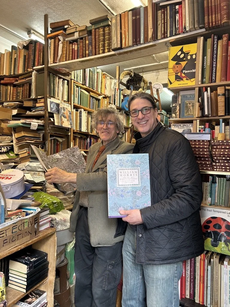 With Peter of the Archive Books Shop in London