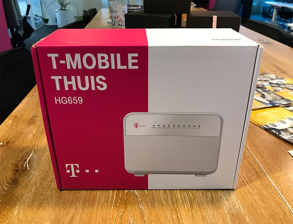 The product - T-Mobile Thuis router to receive internet + television channels at home