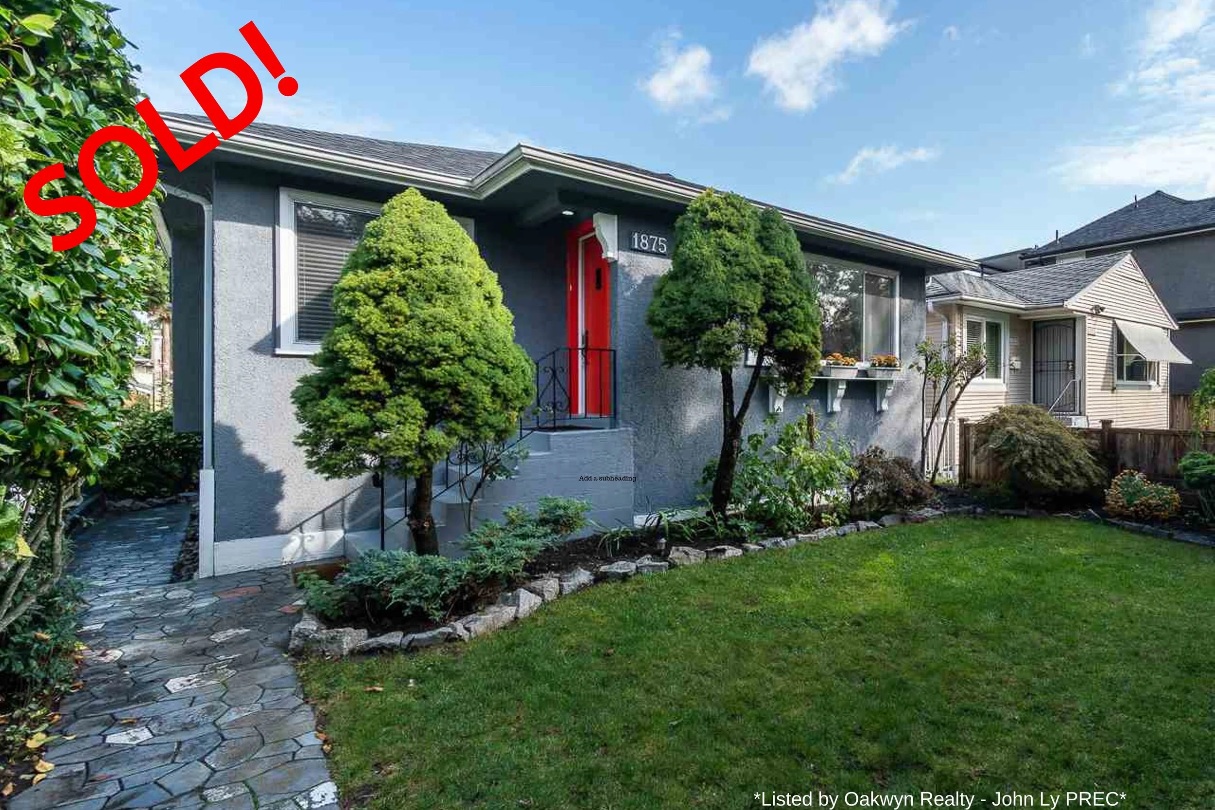 1875 E.39th AVENUE SOLD FOR: $ 1,195,000 5 BED | 2 BATH | 1677 SQ FT