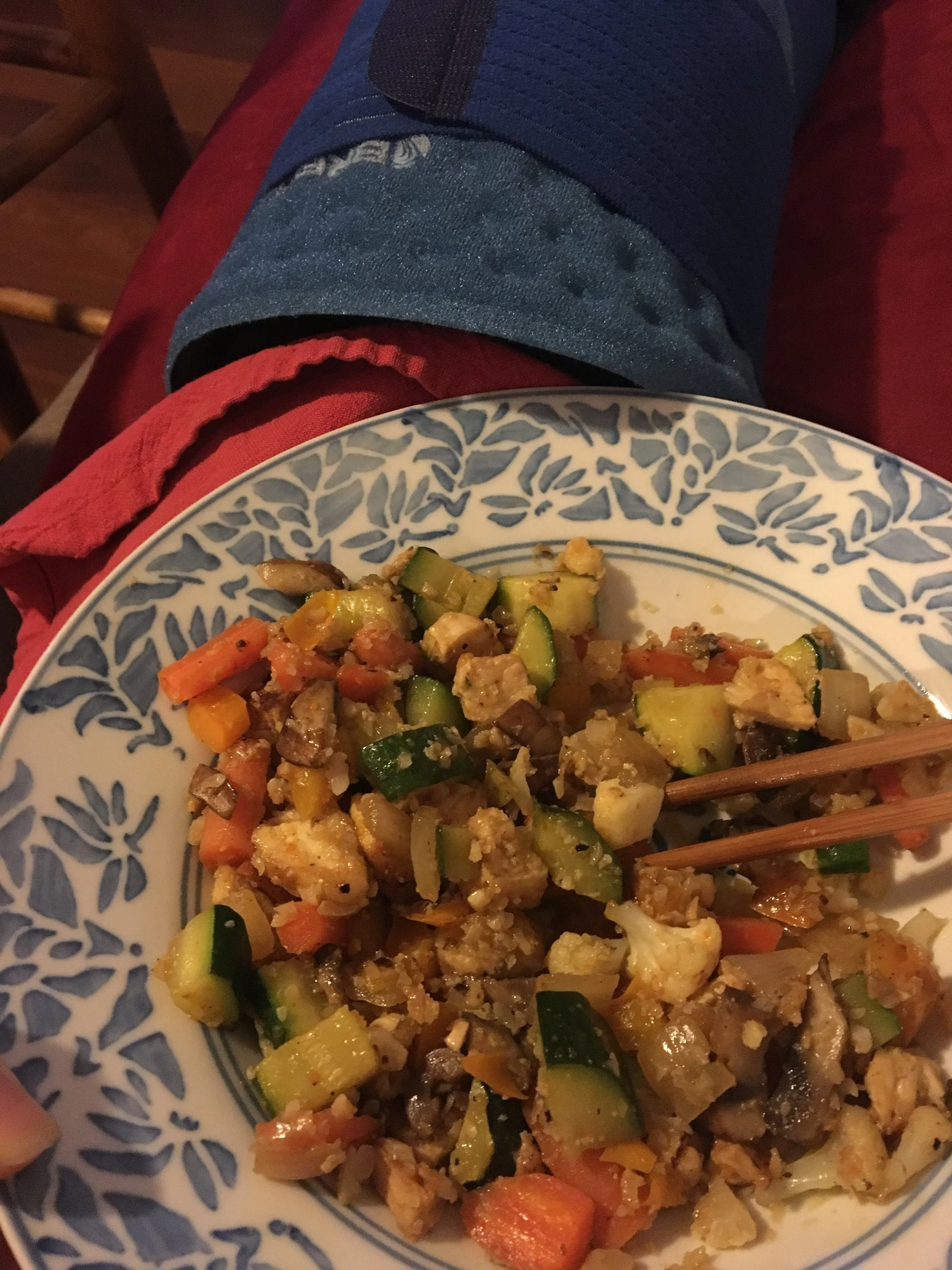 He still has a sense of humor, however, so he gives your high ass chopsticks to use. Joke's on him. You use them as mini shovels to pour the food into your gullet.