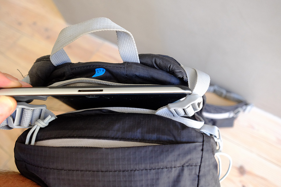 Hydration pocket, which is also big enough for an iPad