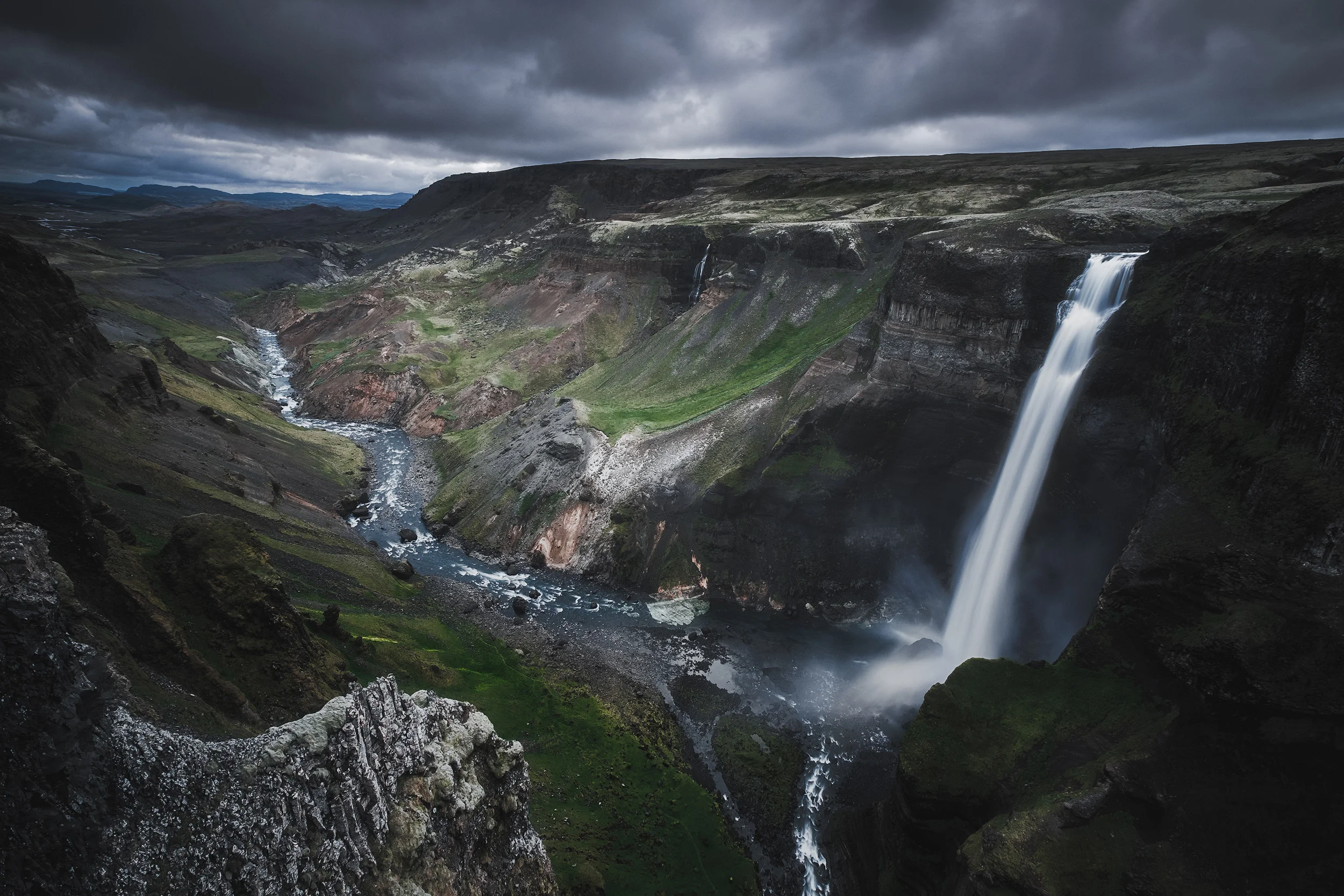 Haifoss The falls at Haifoss tumble 150m into the canyon below in Iceland's highlands