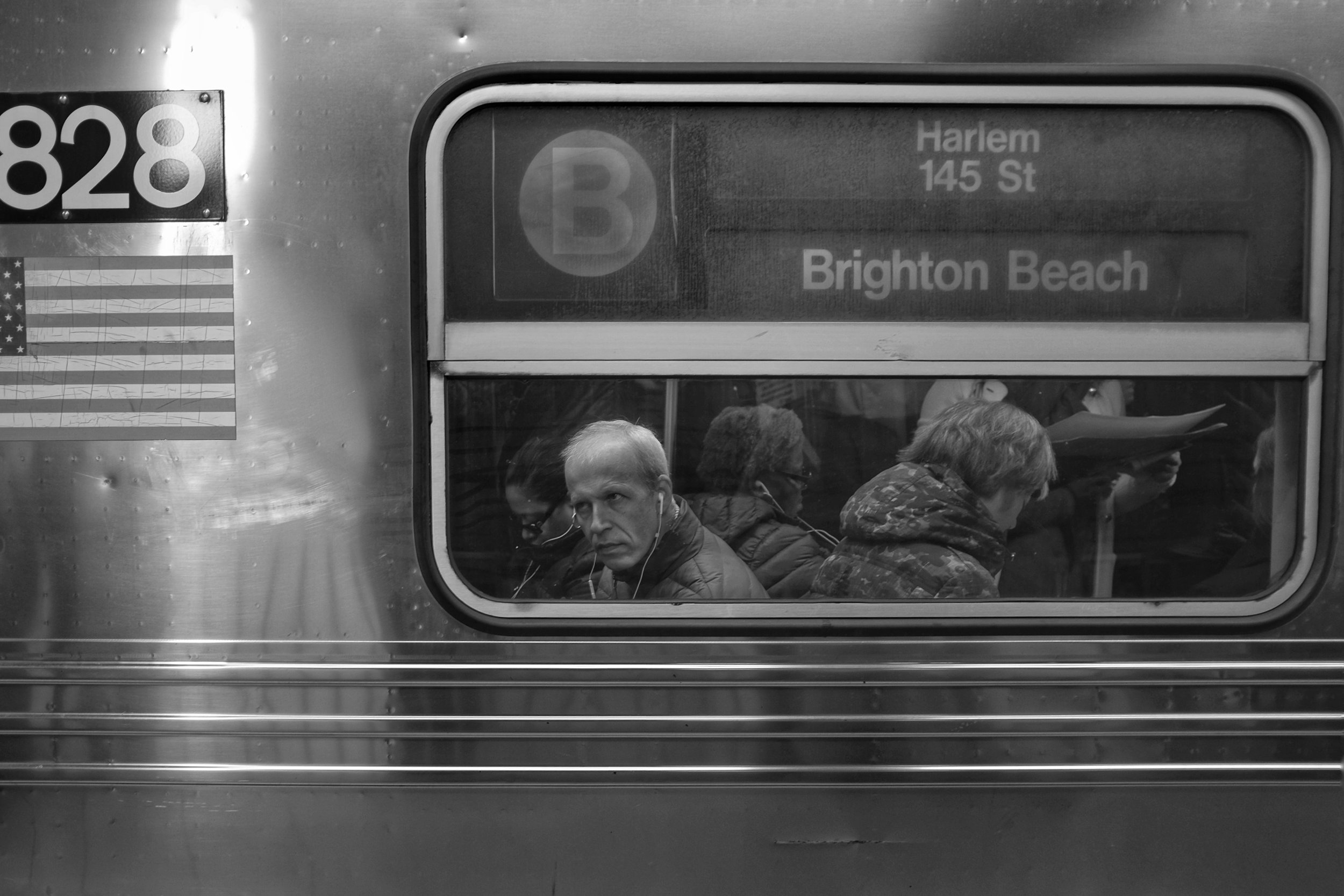 Brighton Beach B Train. Dekalb Avenue Station. Clinton Hill. Brooklyn. New York. 2016.