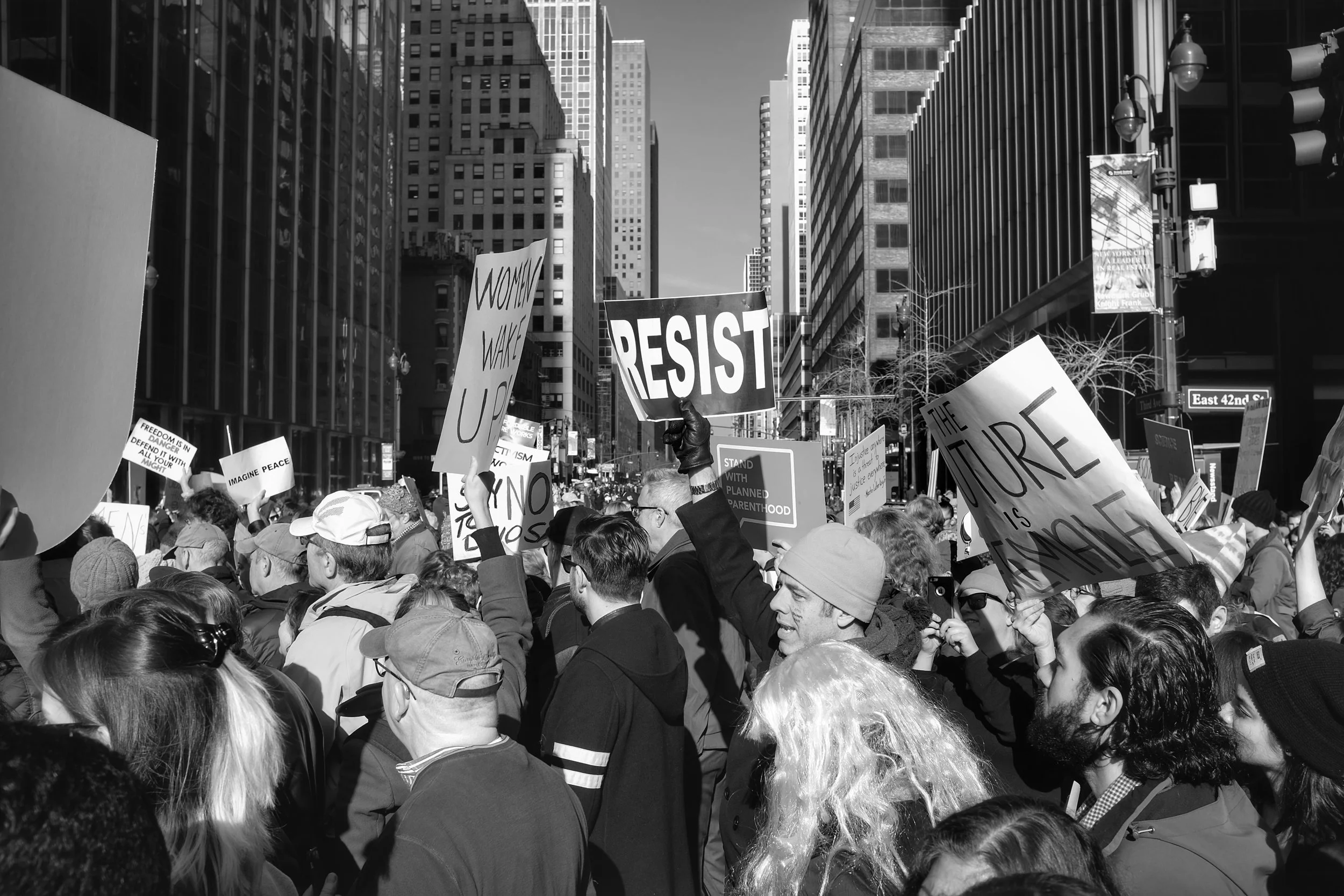 Woman's March on New York City. Midtown Manhattan. NYC. 1.21.17
