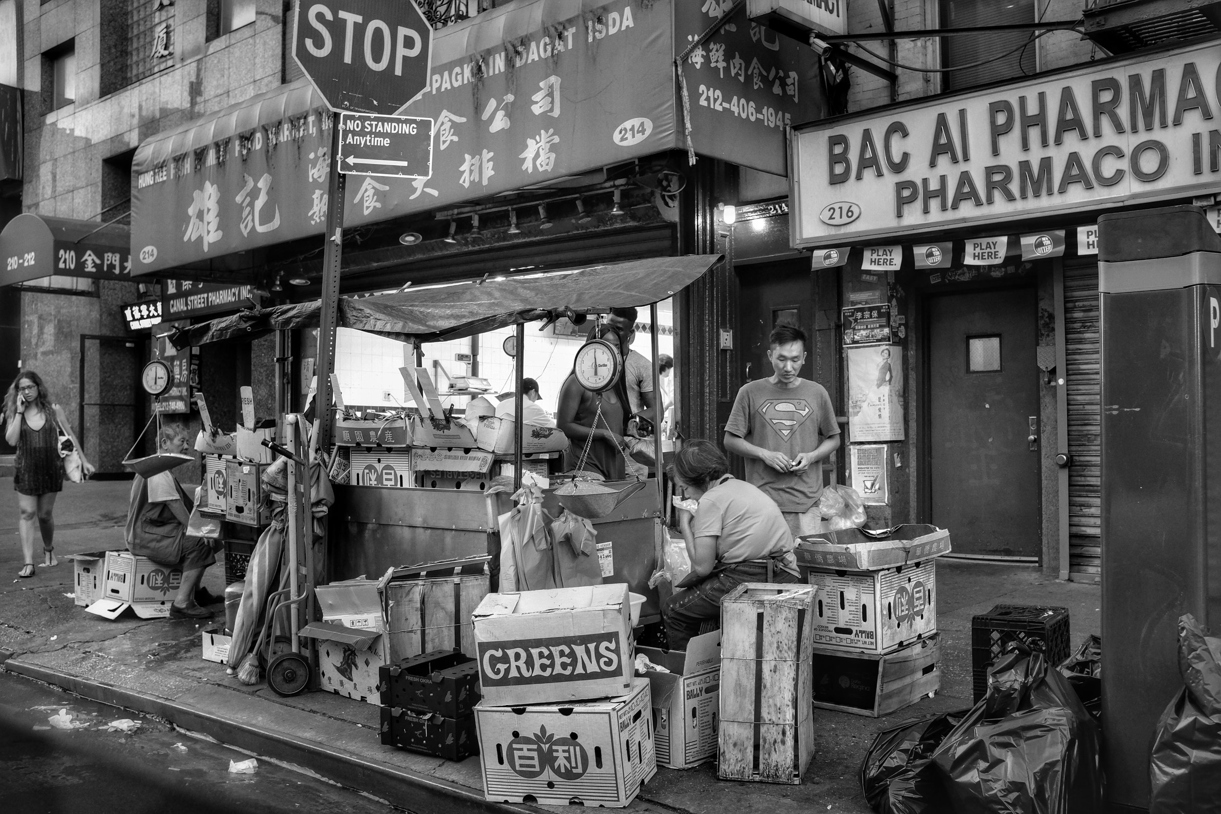 Greens. Canal Street. Chinatown. New York City. 2016.