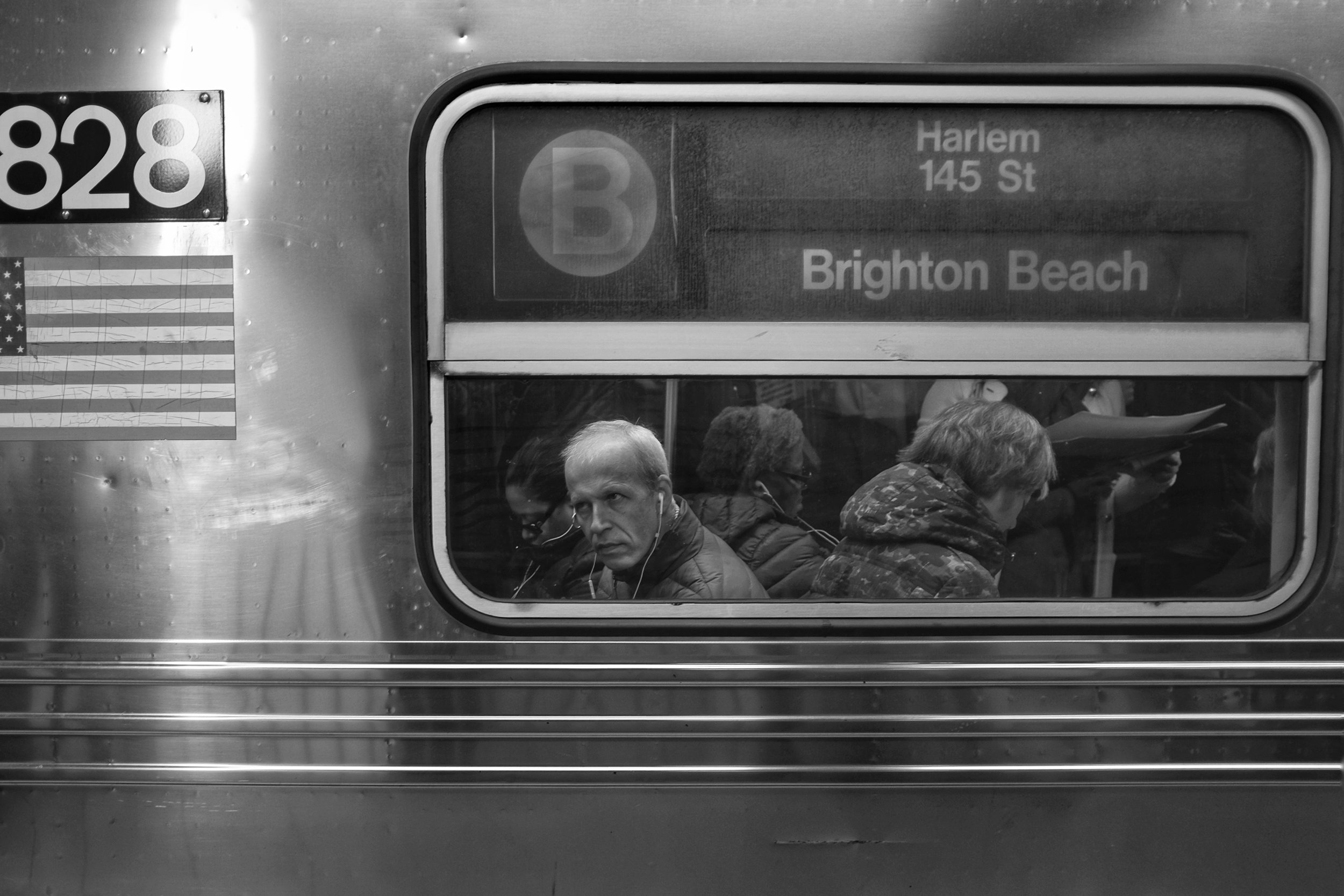 Brighton Beach B Train. Dekalb Avenue Station. Clinton Hill. Brooklyn. New York. 2016.
