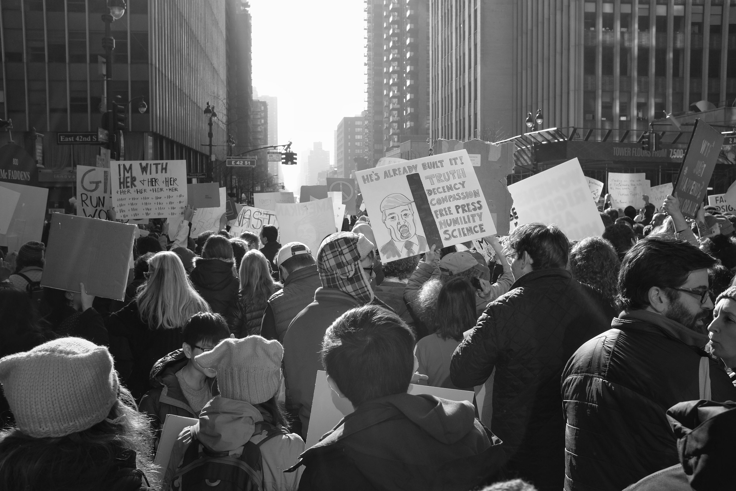 Woman's March on New York City. Midtown Manhattan. NYC. 1.21.17