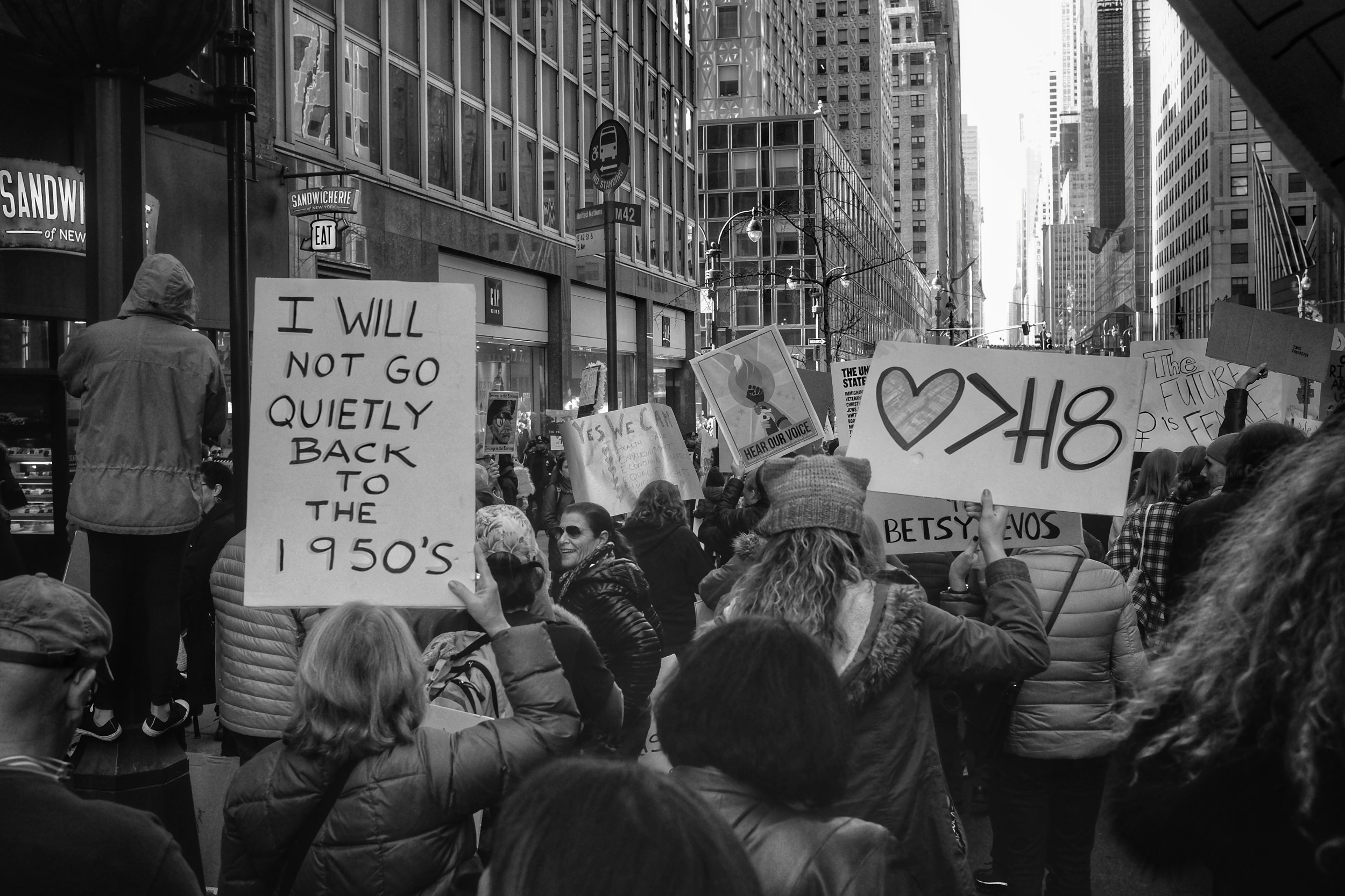 Woman's March on New York City. Midtown Manhattan. NYC. 1.21.17