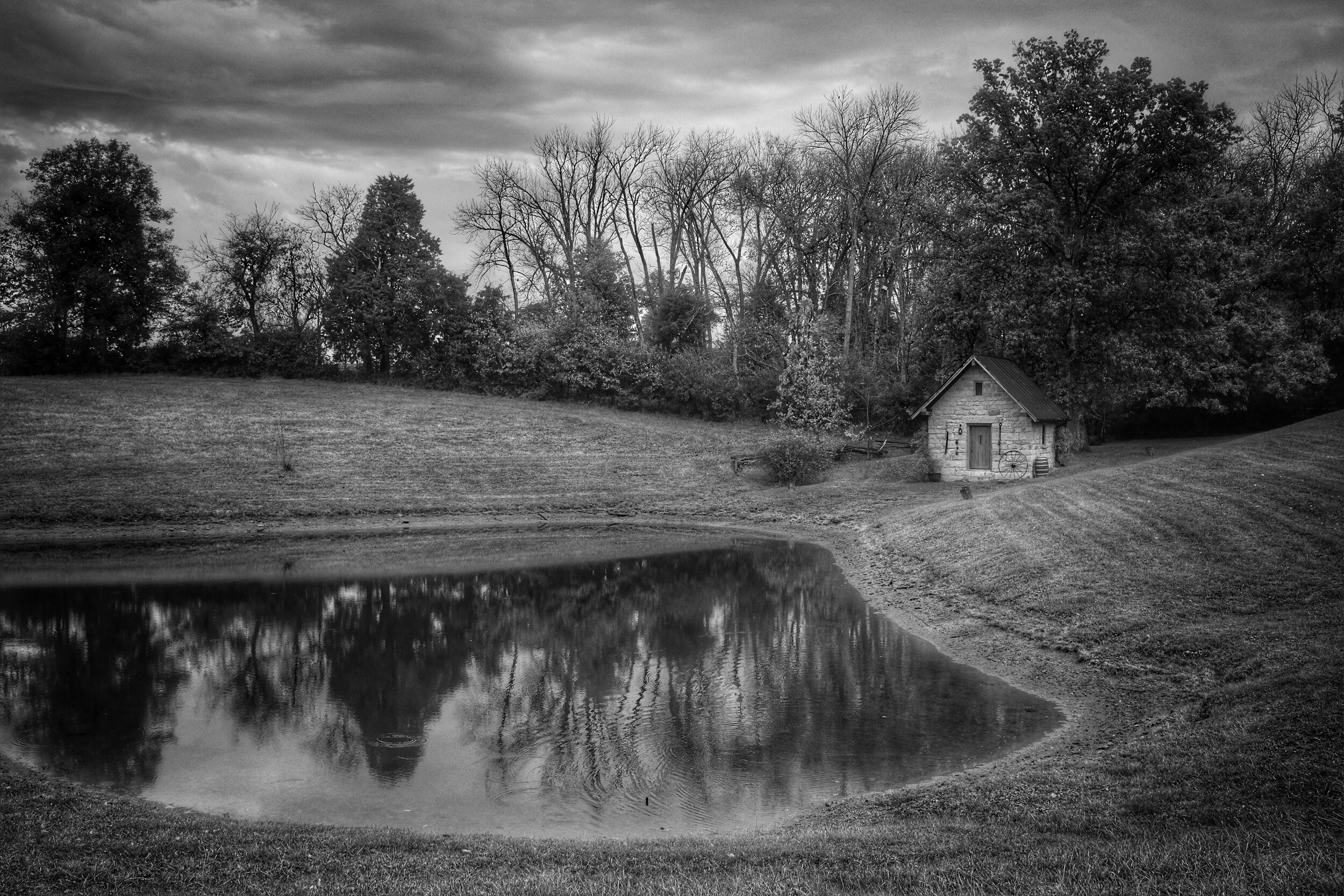 House by Pond. Bloomfield. Kentucky. 2016.