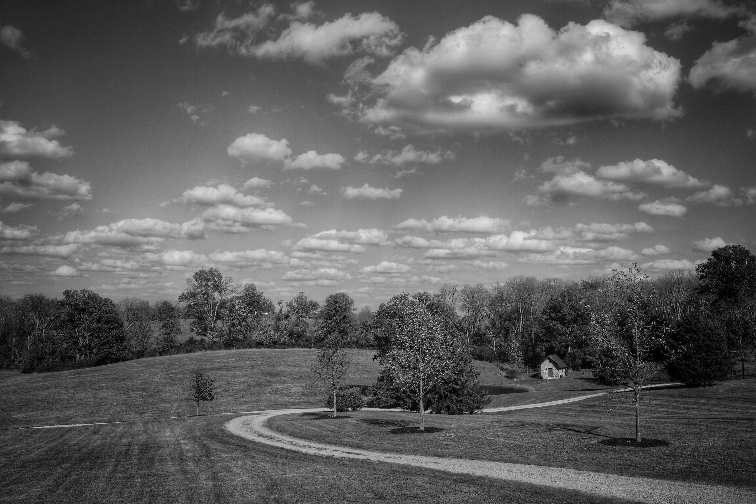 House by Pond Under Sky. Bloomfield. Kentucky. 2016.