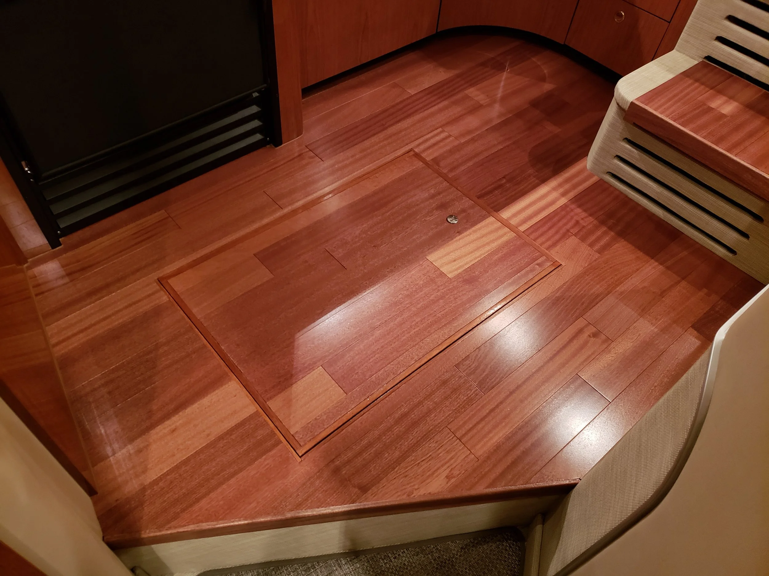 Interior Boat Flooring — Wood Line Productions Yacht Renovation and Design