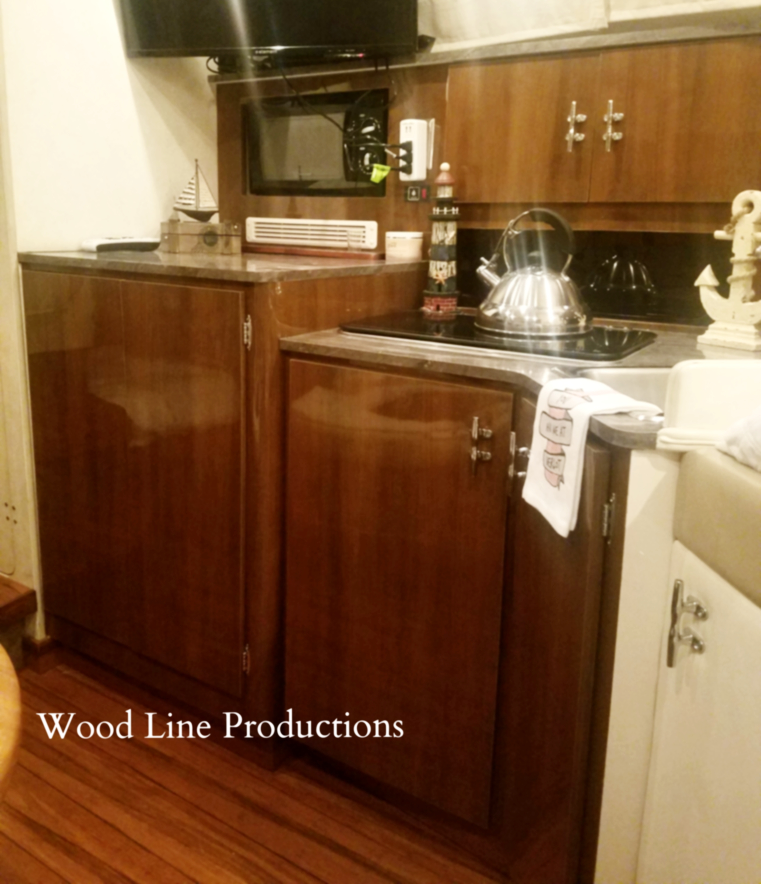 Cabinet Refacing — Wood Line Productions Yacht Renovation and Design