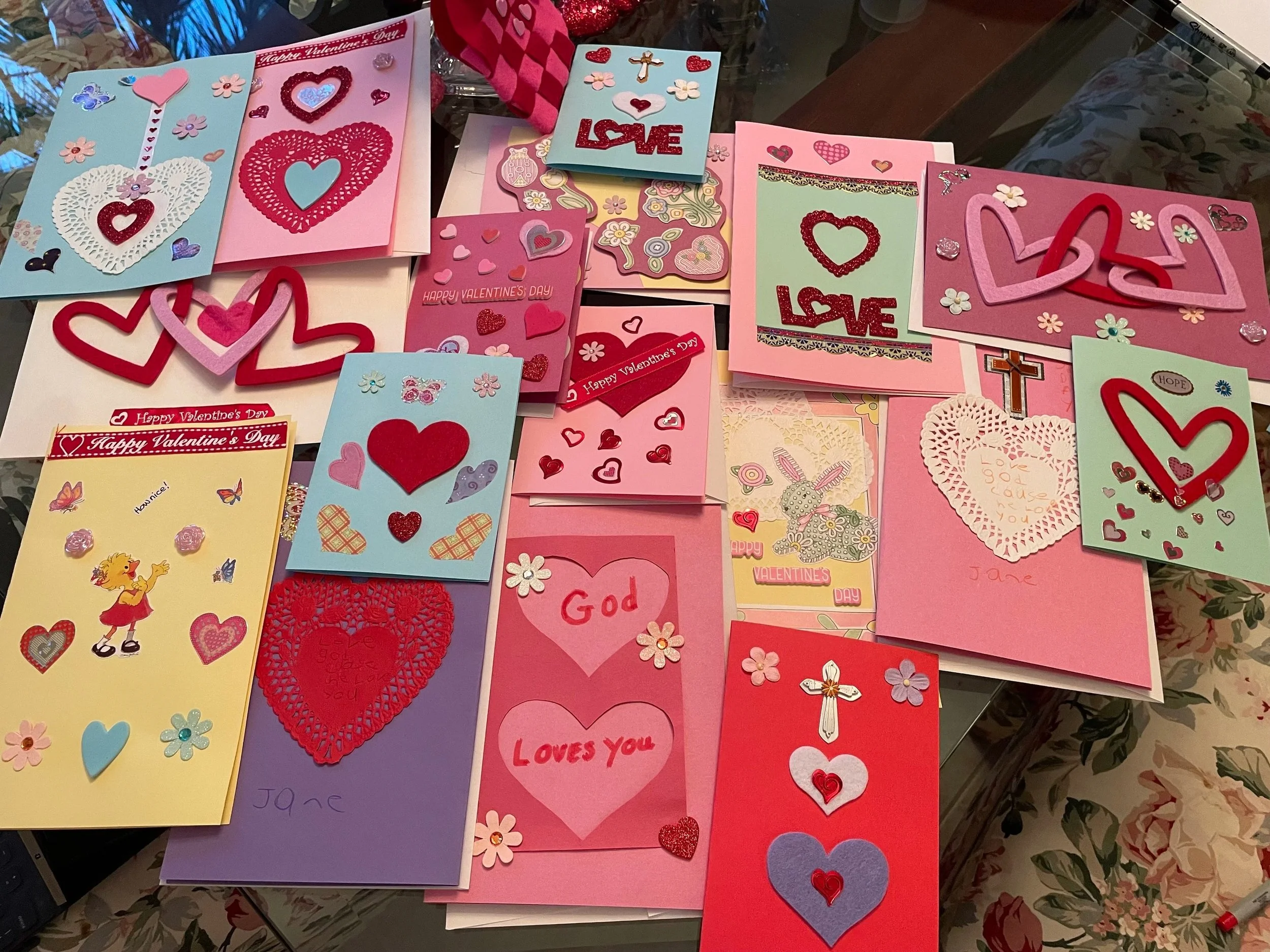 Valentine’s Week at Grace! Card Creation Bonanza!  (Photos)