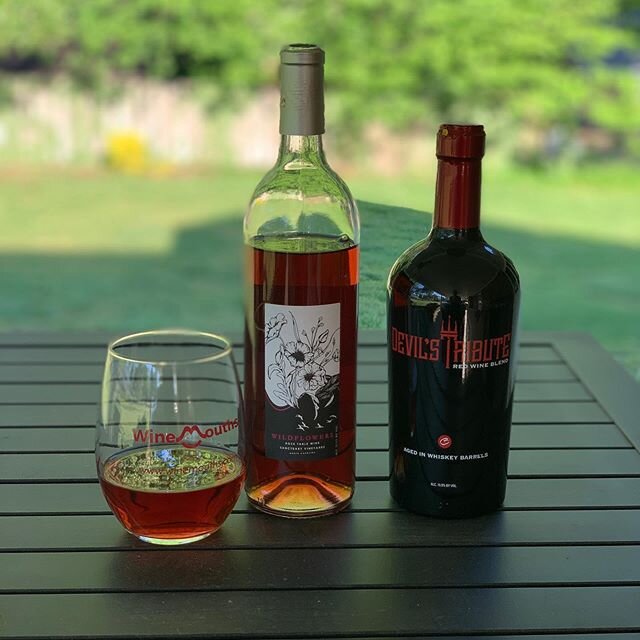 We&rsquo;re never going to be able to just pick one 😂. For #NCWineNight we opened a Ros&egrave; from @sanctuaryvineyards and a whiskey barrel red blend from @childresswines ! In case you didn&rsquo;t know May is #ncwinemonth so go grab your favorite
