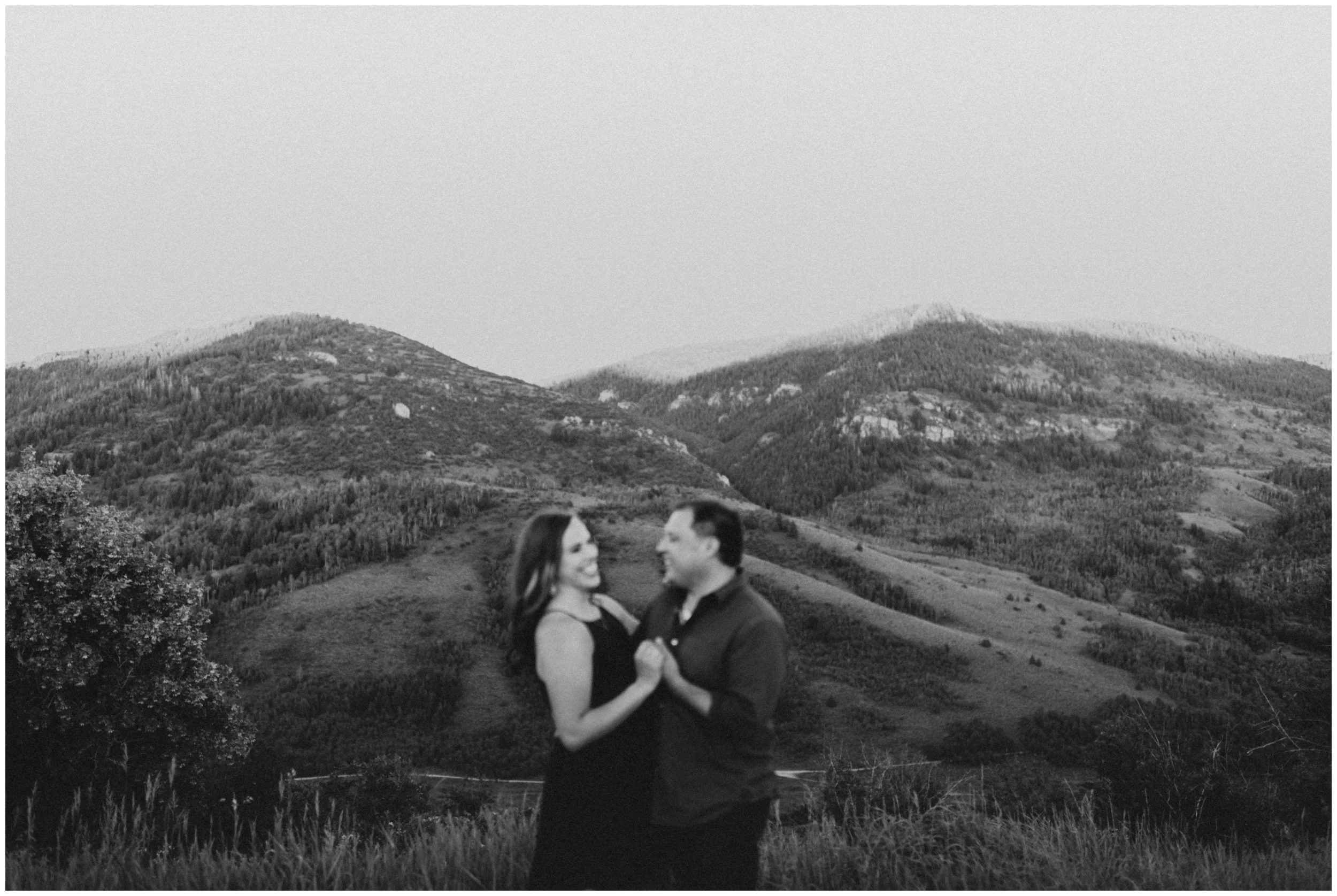 black and white engagement photography Logan utah 