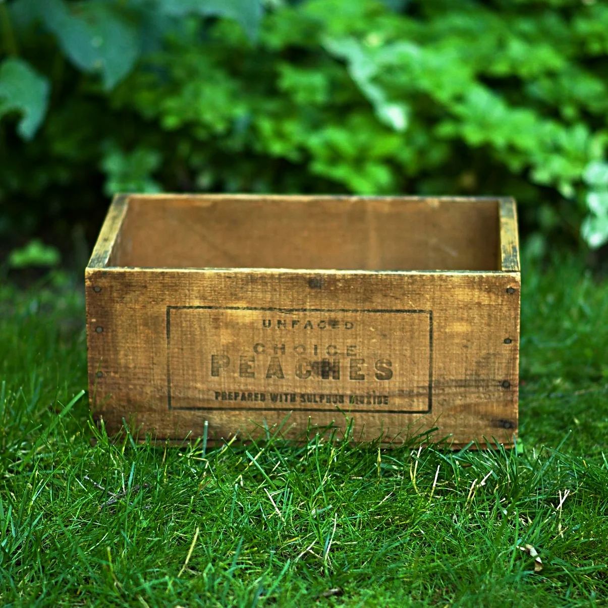 Rent vintage wood box for wedding flowers