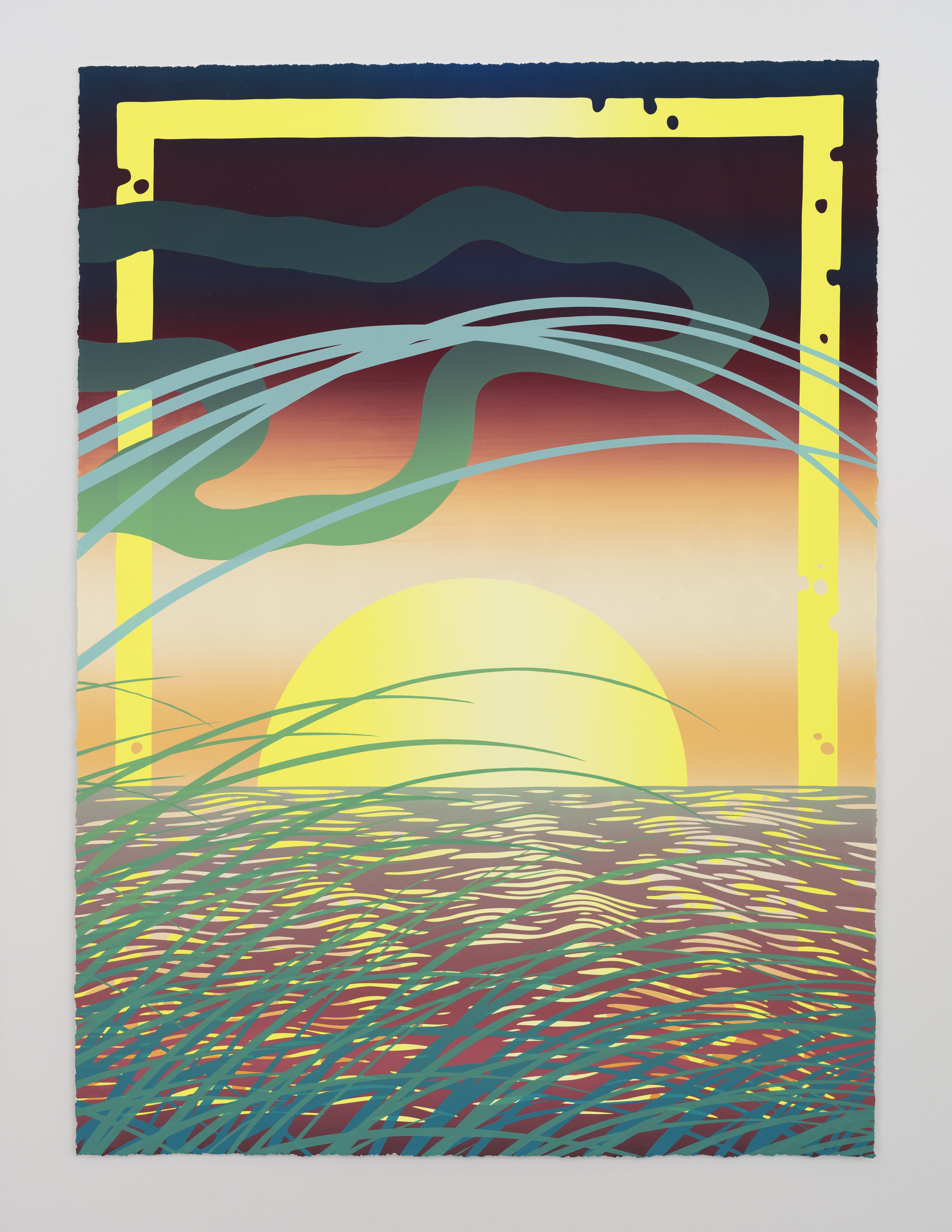 Sam Friedman - Beach Monoprint (#16)