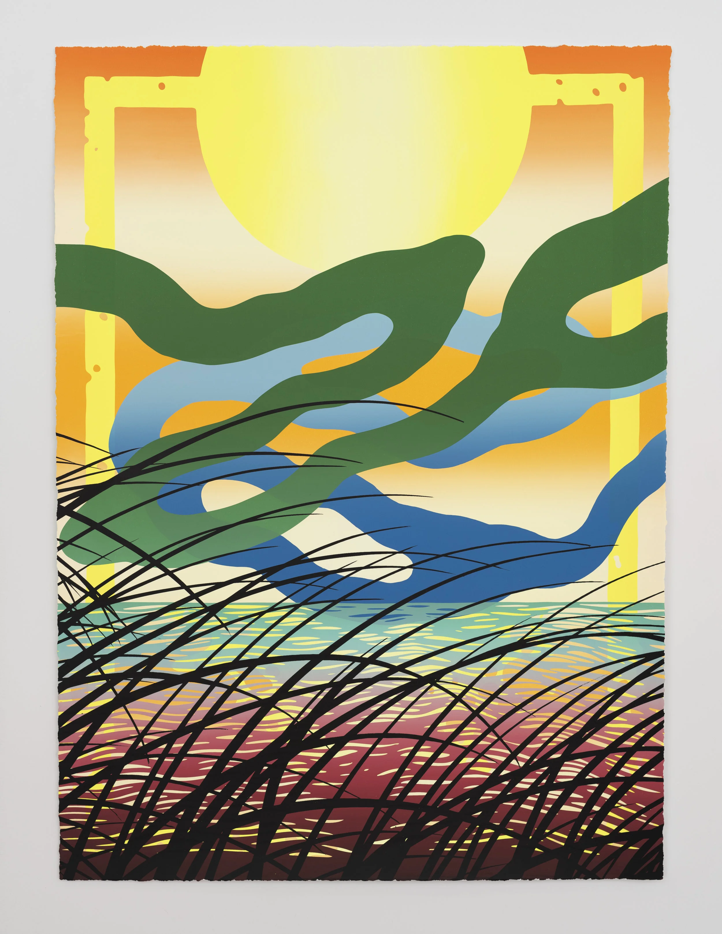 Sam Friedman - Beach Monoprint (#21)