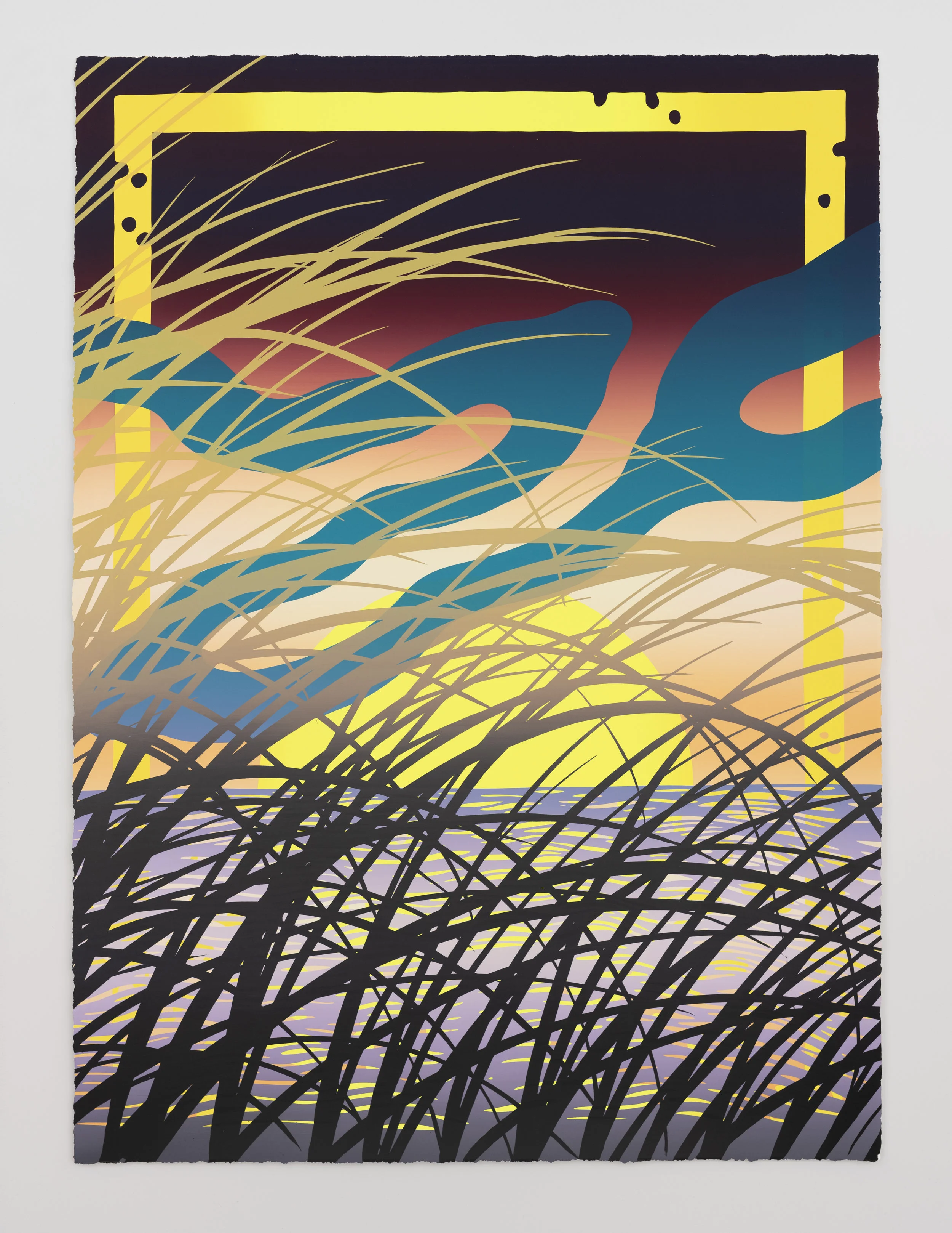 Sam Friedman - Beach Monoprint (#26)