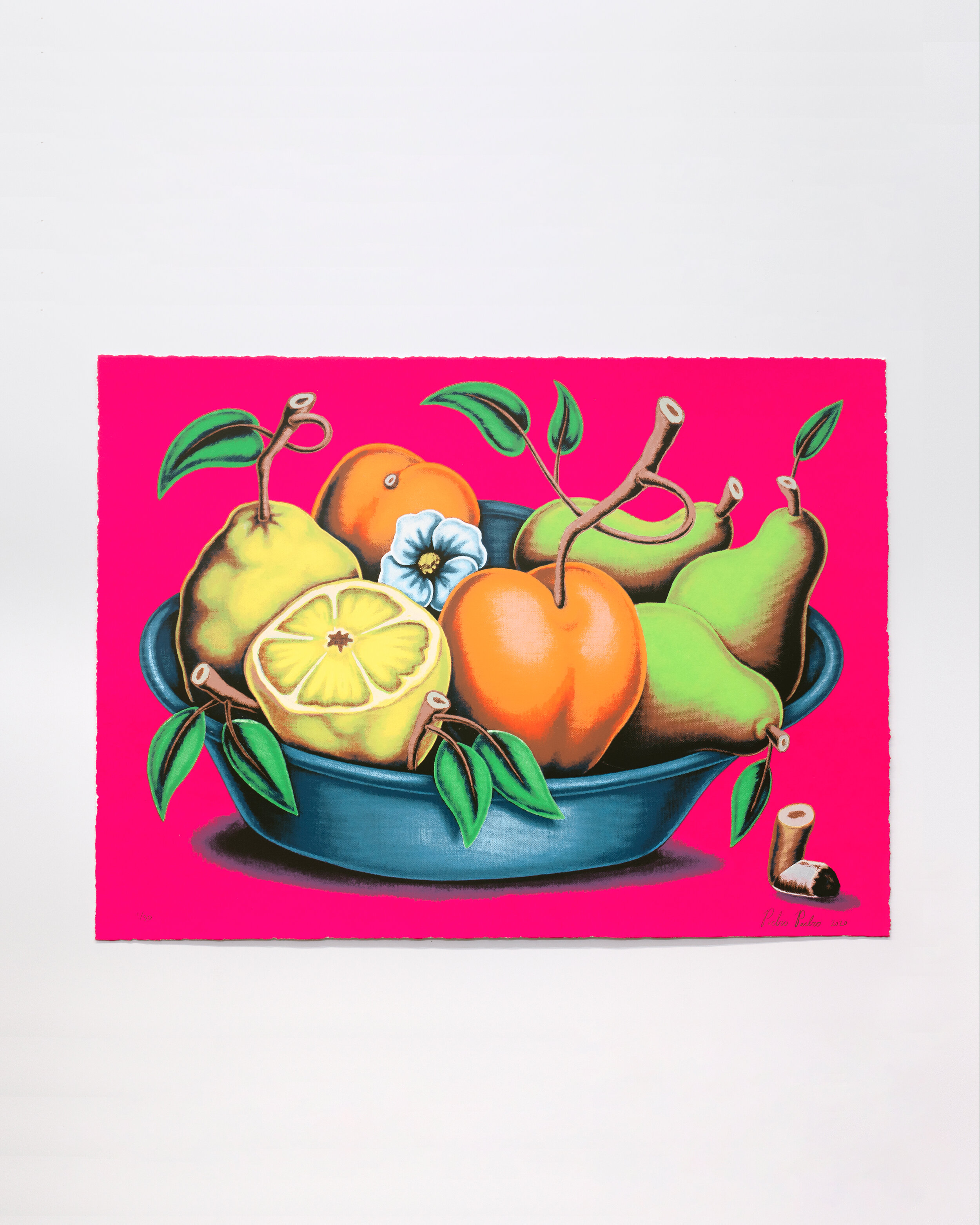 Pedro Pedro — Bowl of Fruit with Flower and Cigarette Butt