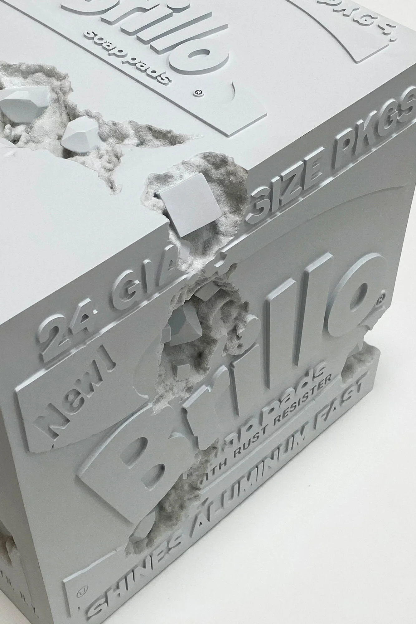 Daniel Arsham: Eroded Brillo Box (Blue) — Louis Buhl Gallery 
