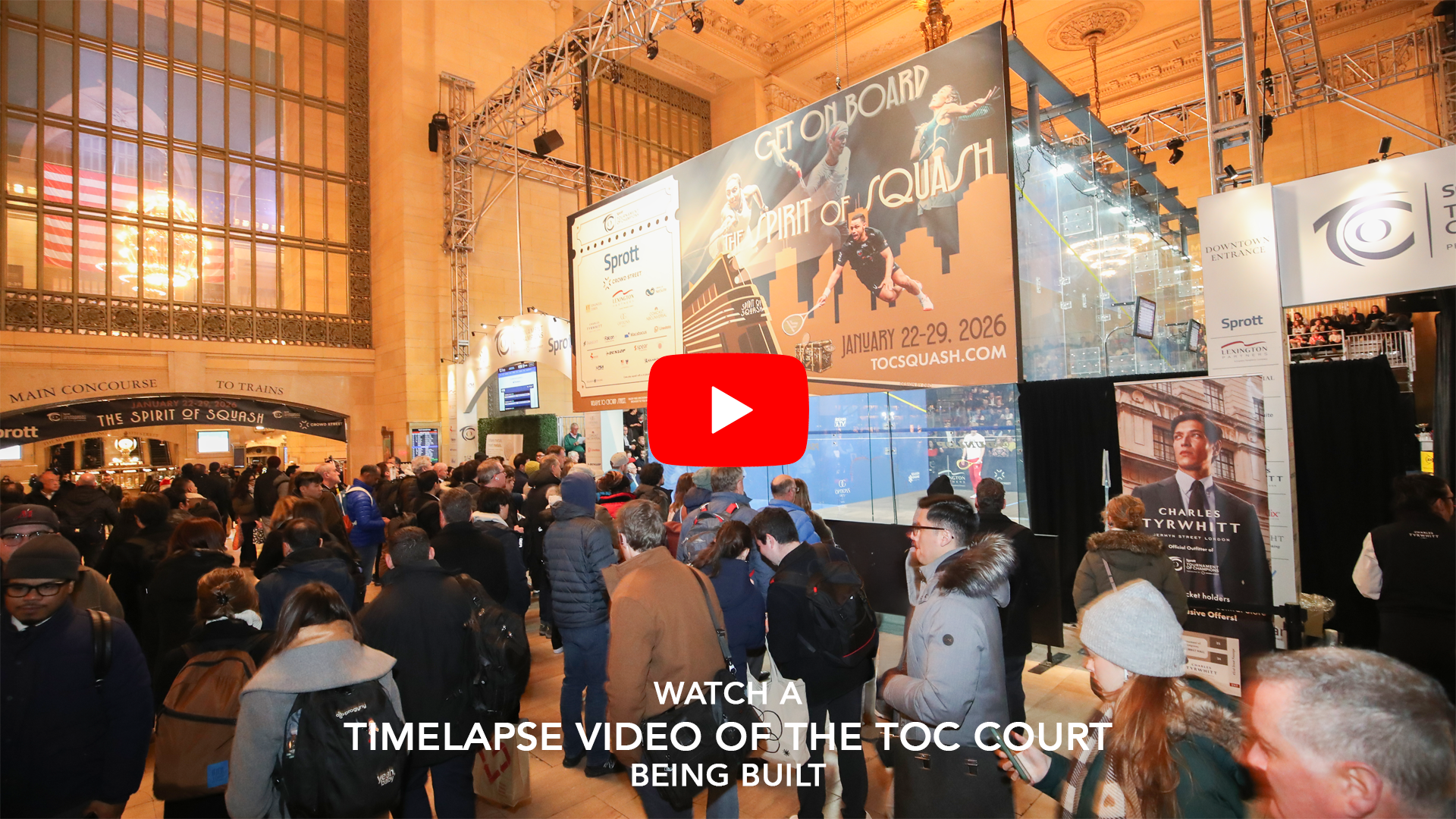 Glass squash court build grand central terminal new york city