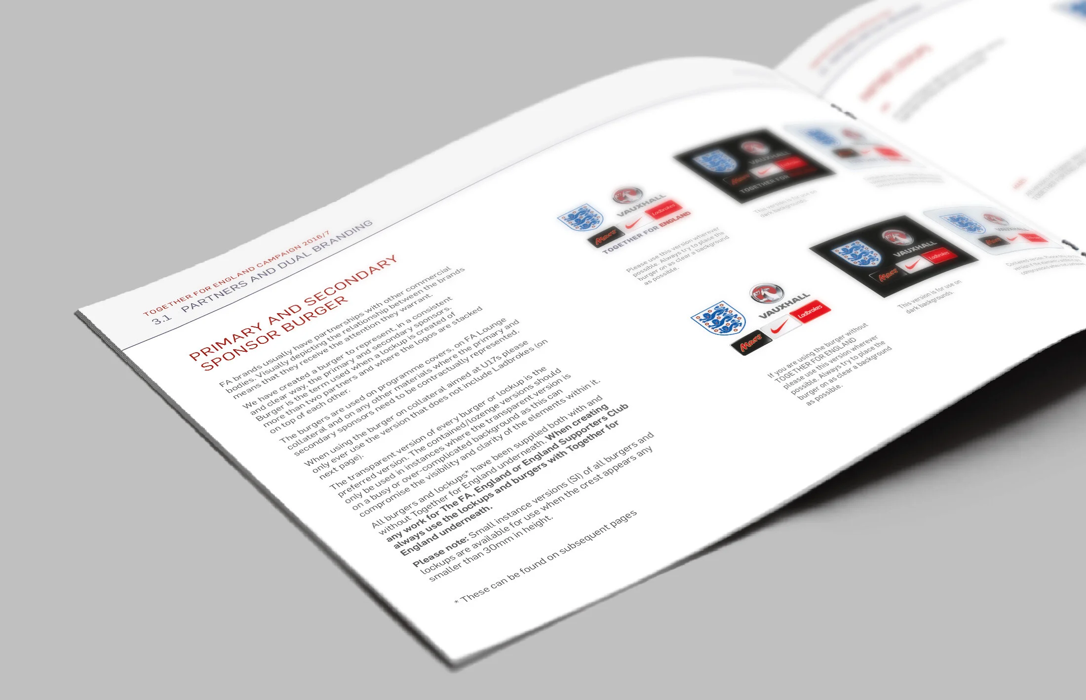  Over 500 partner lockups were created and delivered to all of England's corporate sponsors and partners.  