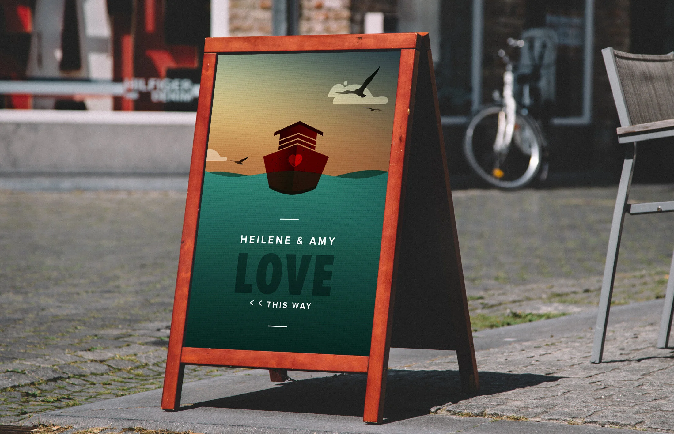  Heilene and Amy got married on a beautiful July afternoon on Battersea Barge. They asked me to create their wedding collateral and to help turn the venue from a barge pub, into a quirky, beautiful wedding venue.  