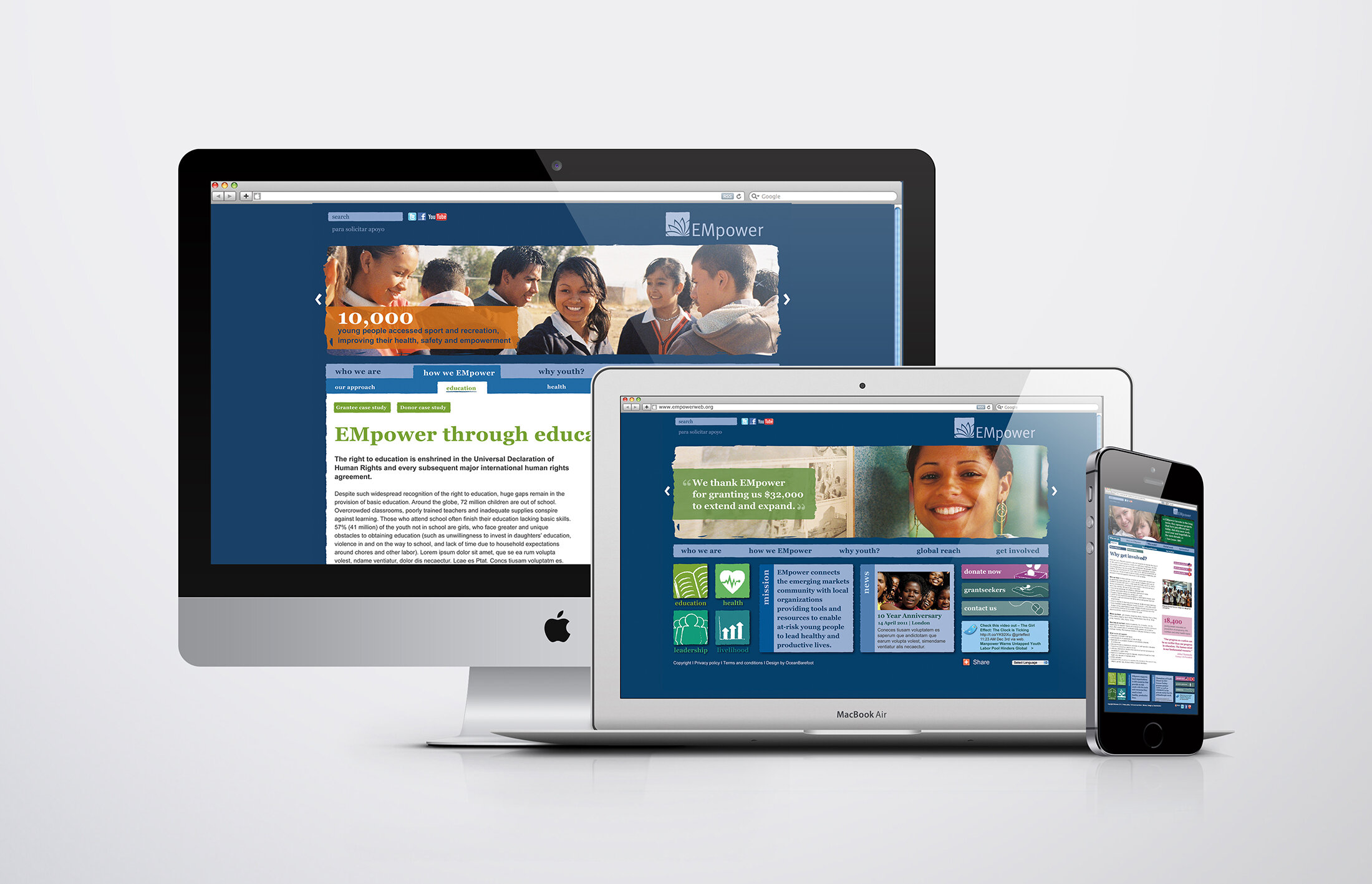  EMpower’s website was redesigned to reflect their core focus on youth in emerging market countries. 