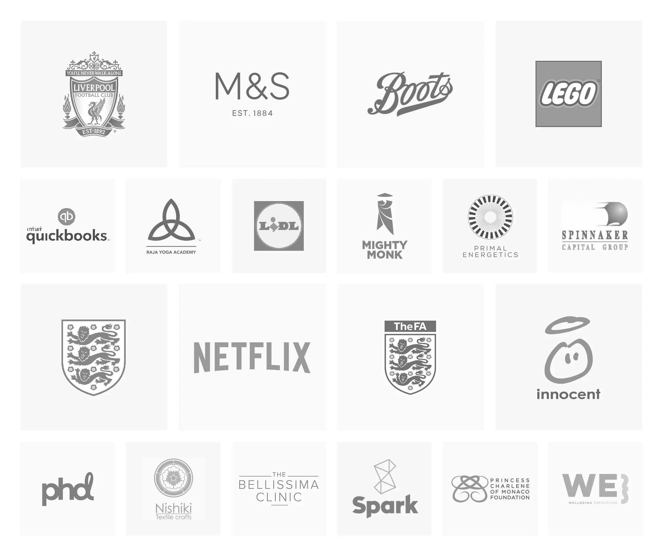  A snapshot of some of the many brands, both large and small, I’ve worked with.  