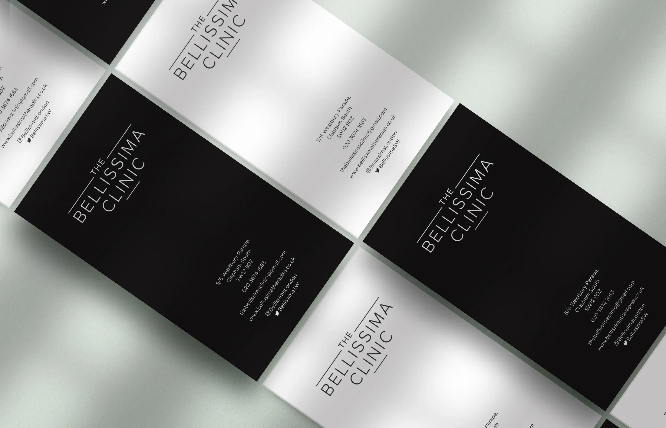  The Bellissima Clinic wanted a clean, simple and smart brand refresh. I designed a minimalist, elegant logo and supporting stationery. 