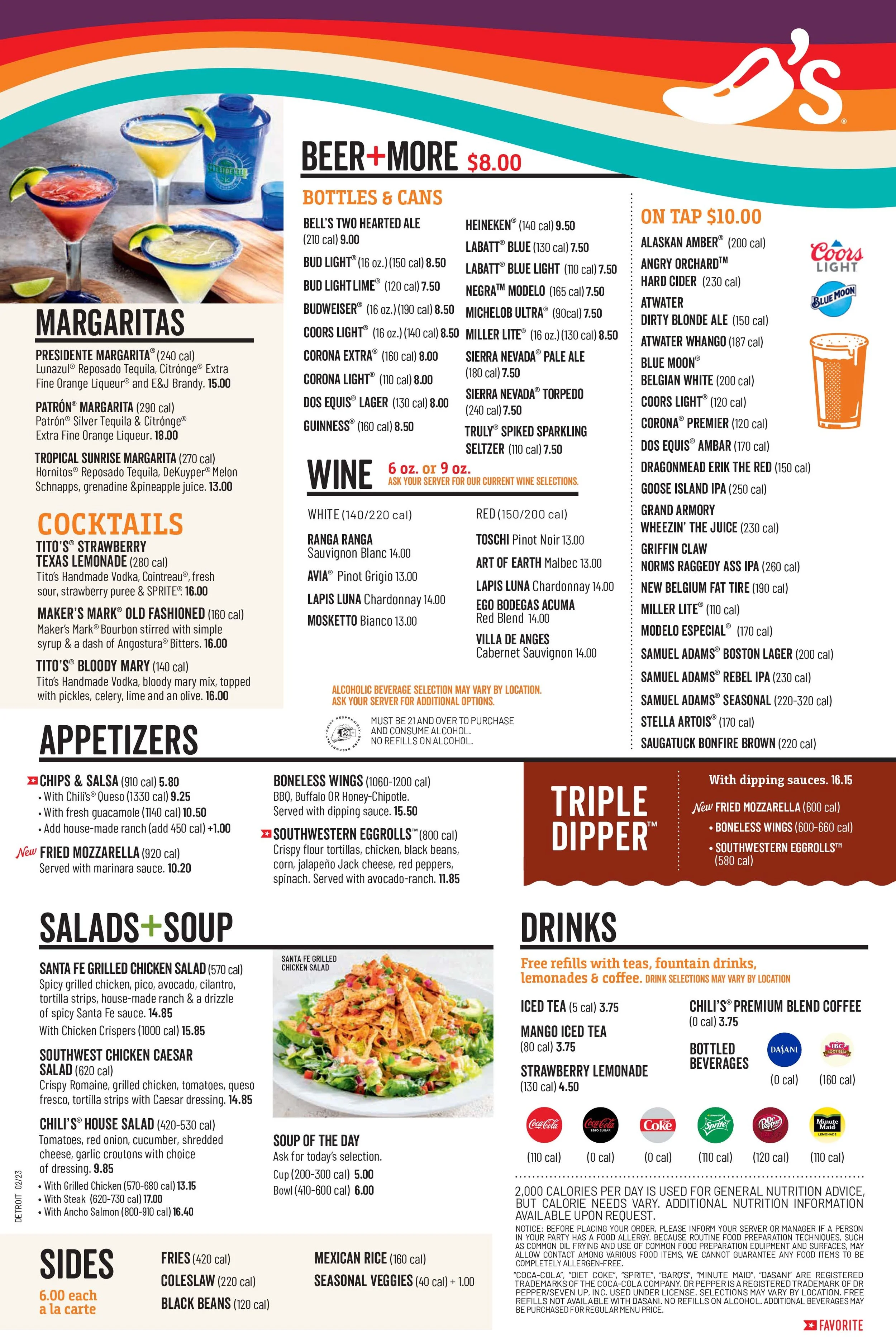 Chilis Menu — Midfield Concession Enterprise Inc.