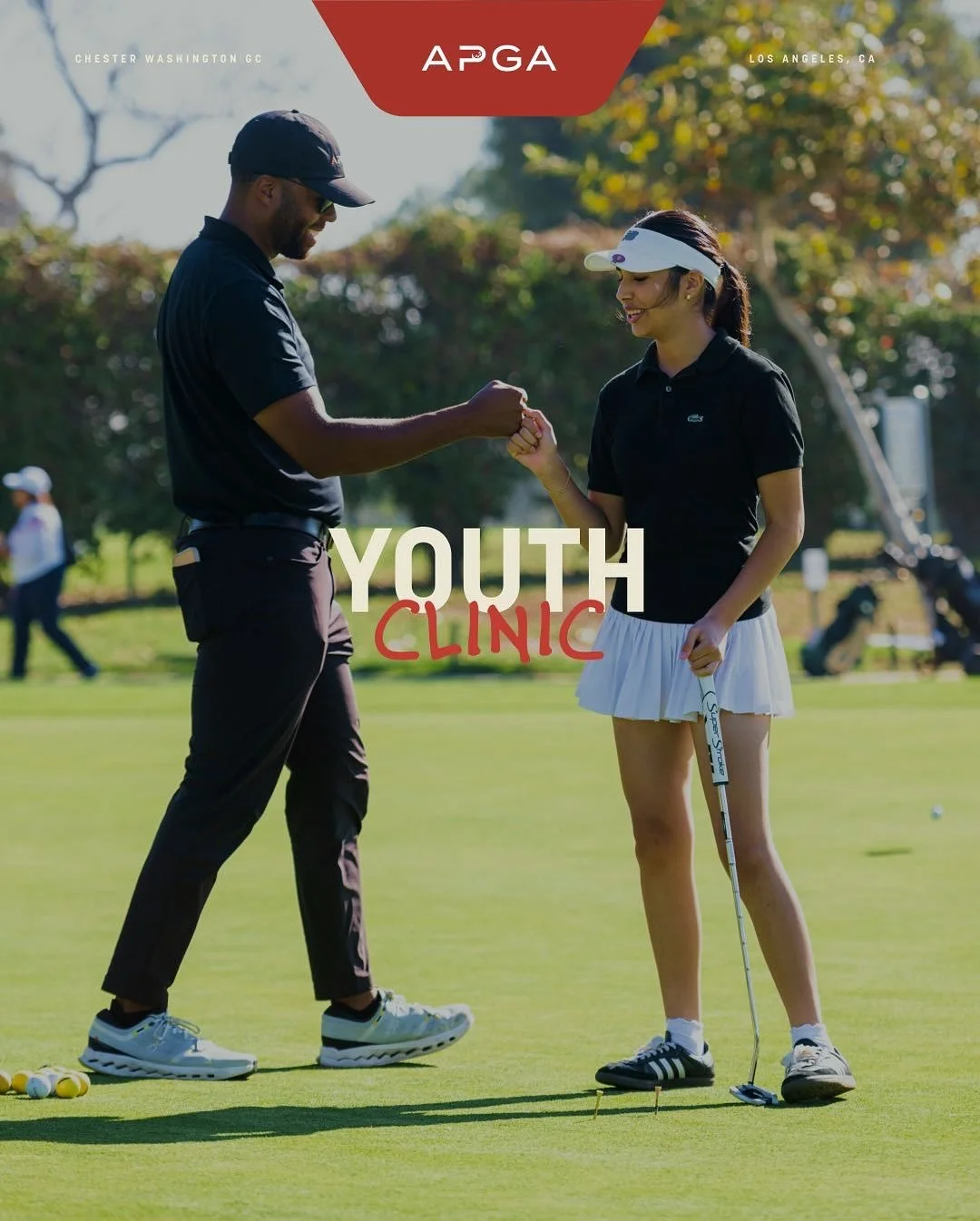 Our latest youth clinic was a great success! 👏

We had over 50 participants trying their hand at golf, and learning from APGA golfers @r0v0n_tay, @ryan.alford69 and @t.hayes00! 

Thanks to Chester Washington Golf Course for hosting us! A big thanks 