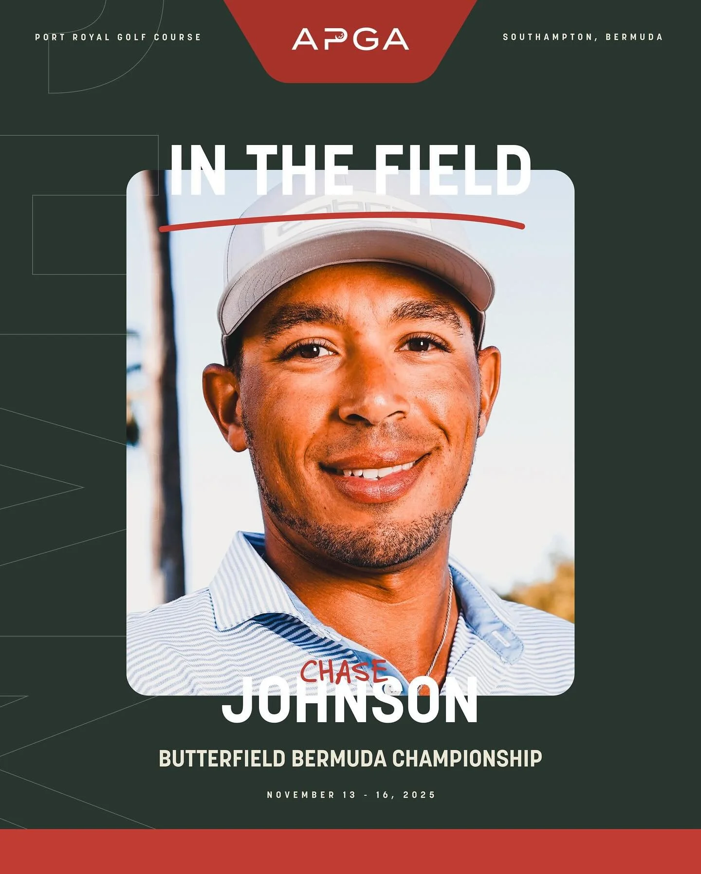 Huge shout out to our guy @chasejohnson96 for being in the field for the PGA Tour&rsquo;s Butterfield Bermuda Championship!

We wish him the best as he competes on the course! ⛳️