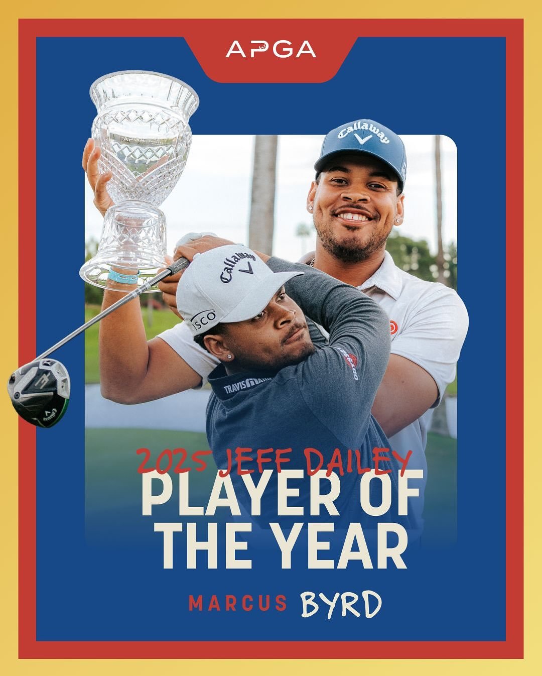 Your 2025 Jeff Dailey Player of the Year goes to @mbyrd.10!

Byrd saw success throughout the entire year, finishing with seven top-10 finishes that included a pair of tournament wins. Those two wins came at the APGA at Port St. Lucie and the APGA at 
