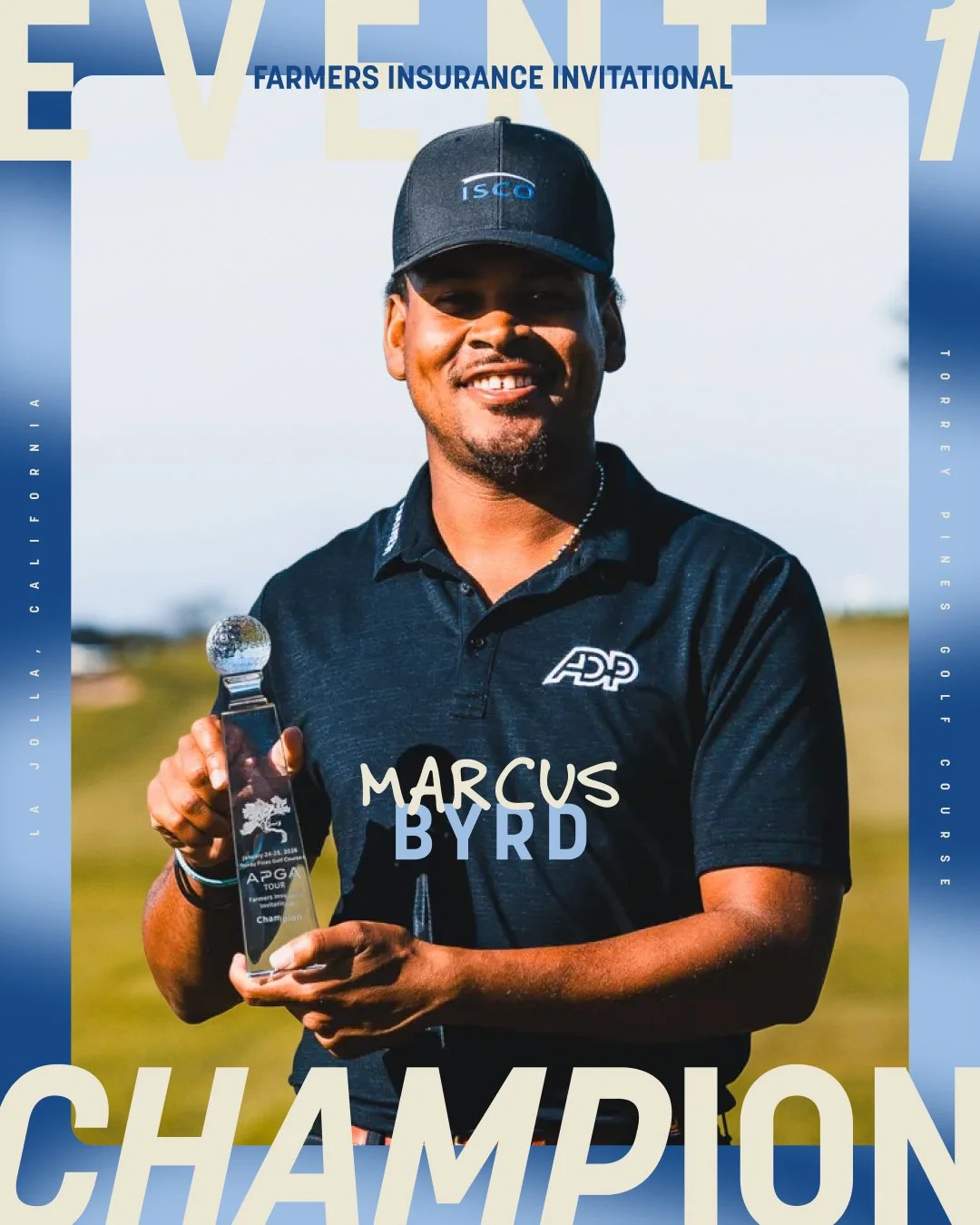 Marcus Byrd wins APGA Farmers Insurance® Invitational at Torrey Pines Golf Course,secures sponsor exemption into PGA TOUR’s Farmers Insurance Open®