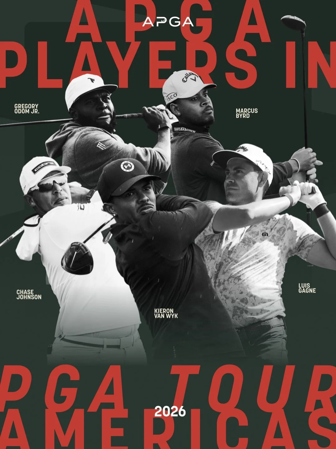 The PGA TOUR Americas season kicks off this week, and we&rsquo;re excited to be rooting for five APGA Tour players in the field at the 71st ECP Brazil Open. 

Marcus Byrd, Luis Gagne, Chase Johnson, Gregory Odom Jr. and Kieron van Wyk will be competi