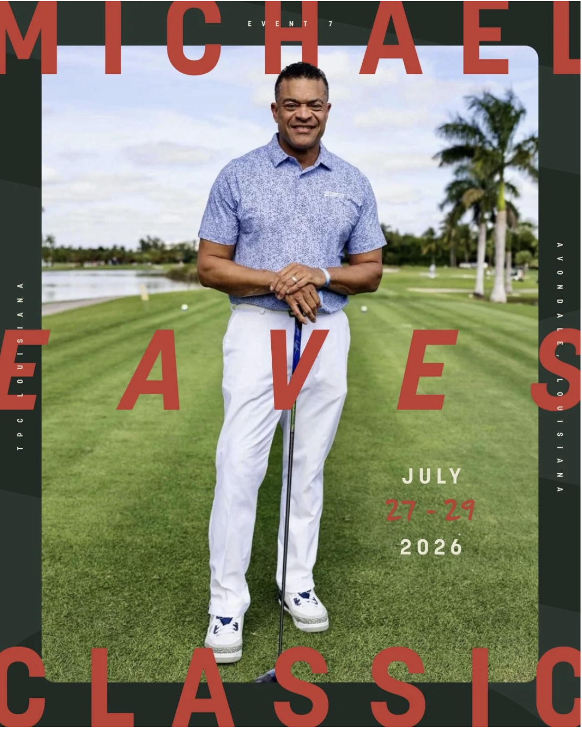 Ryan Clark, J.R. Smith, Alexis Belton, and Stan Verrett are set to join Michael Eaves at TPC Louisiana July 27-29 for the inaugural APGA Michael Eaves Classic and Celebrity Pro-Am 