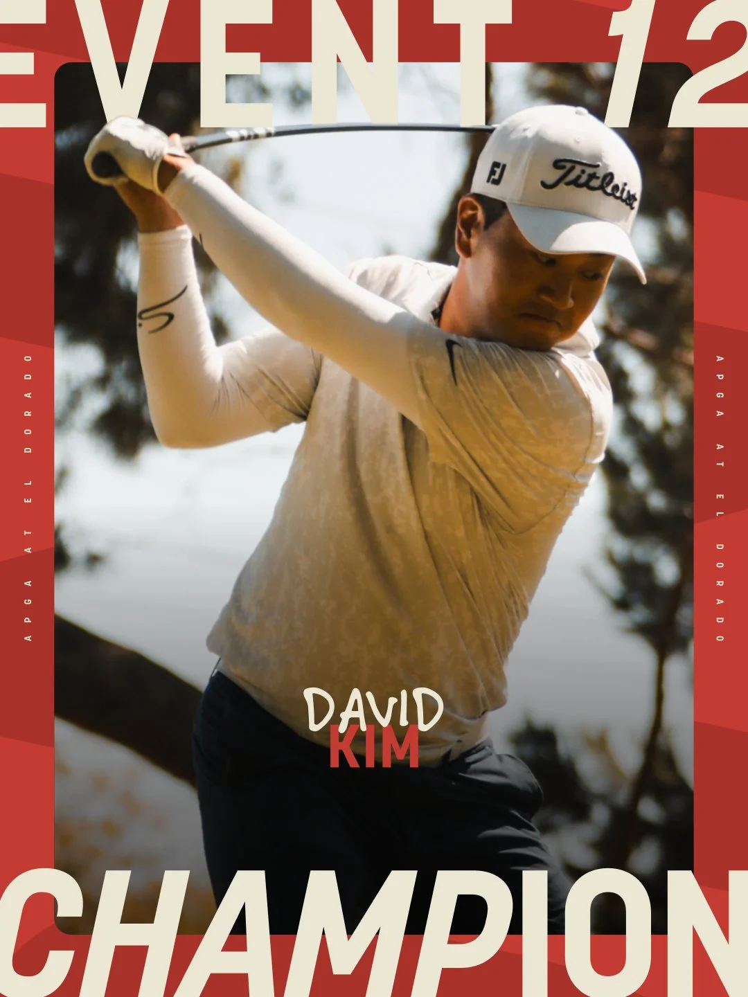 Former U.C. Irvine standout David Kim overcomes a four-shot deficit to capture his first APGA Tour title&nbsp;Wednesday at the APGA at El Dorado in Long Beach