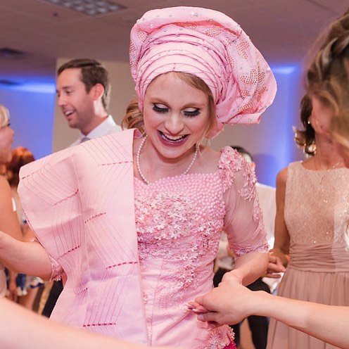 How stunning is this bride in her traditional Nigerian dress?! Her face tells just how fun this night was!
Photo by @melissabriellephotography