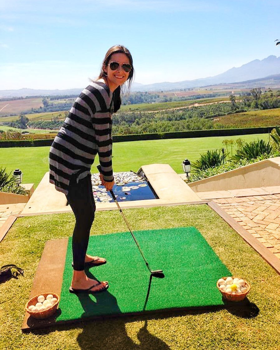 Flash back 7 years ago (please ignore this outfit choice 😵), sipping wine and chipping balls @ernieelswines. Caution - rant below!
.
I get emails daily from my golf club on how the season is progressing. The fact that golf season is here (my favorit