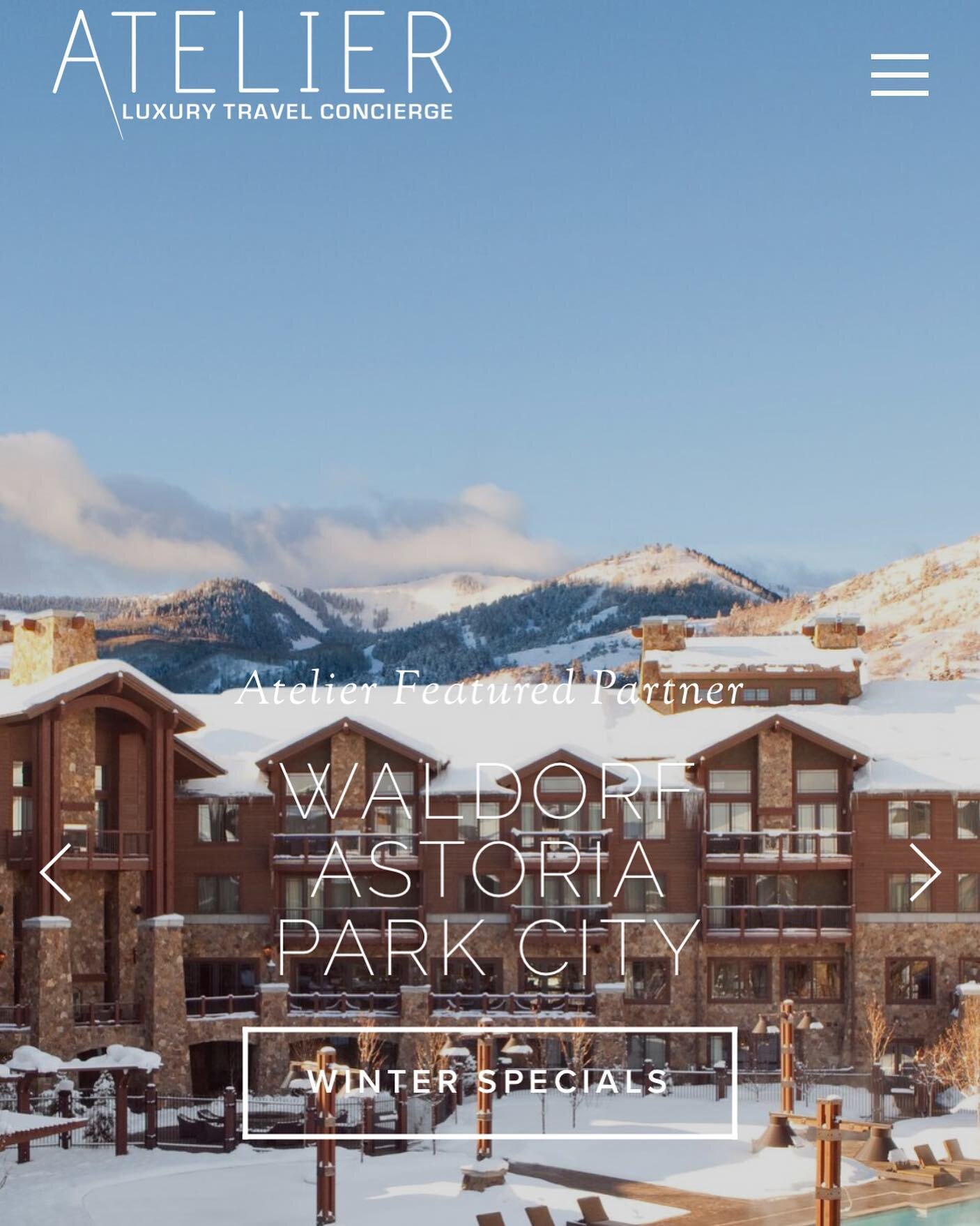 Website has been updated with a new featured partner @waldorfparkcity! Check out my link in bio. Www.ateliertravelconcierge.com

There&rsquo;s some great winter specials the last month or so of winter and we will be getting the spring specials up soo