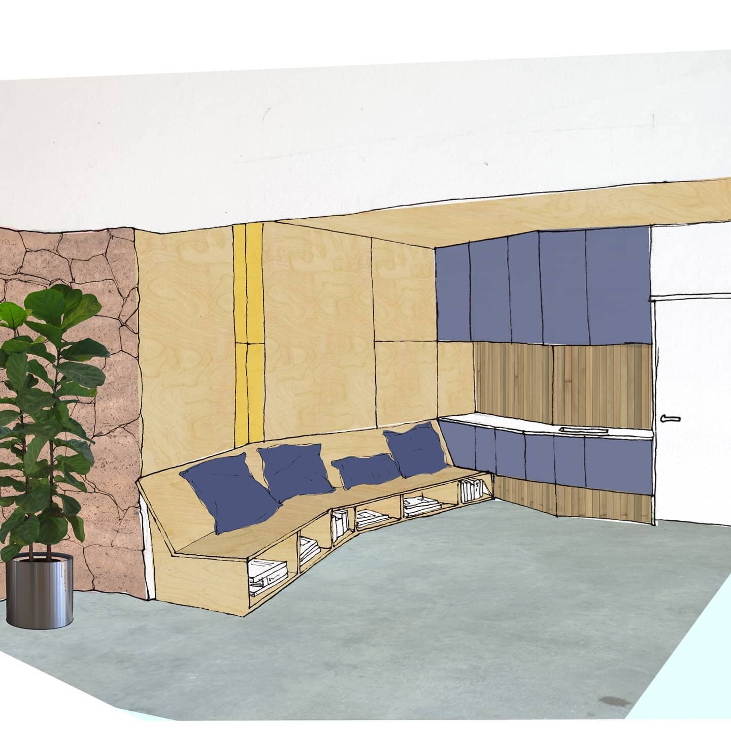 Experimenting with some bold colour blocking for the renovation of a cosy movie room for some clients in Auckland.
.
.
.
#dontmoveimprove #architecturaldesign #interiordesign #sketch #architecturalsketches #nzarchitecture #boldcolours #architectdesig