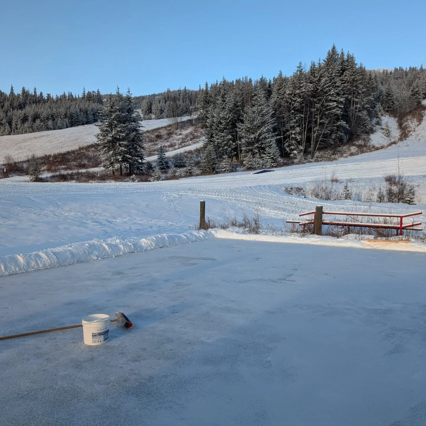 Surprise! Our skating rink is almost ready to go for opening day(tentative Dec 19)!
More ways to have fun outside with your family!! Shout out to Stacey Hansen(one of our amazing snowcat operators) for working on this to have ready for the holidays. 